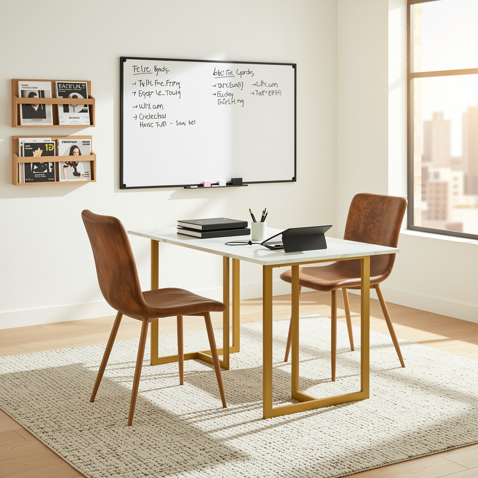 Homy Casa SCARGILL 2PC SUEDE Brown Industrial Dining Chairs, Suede Upholstery, Metal Frame