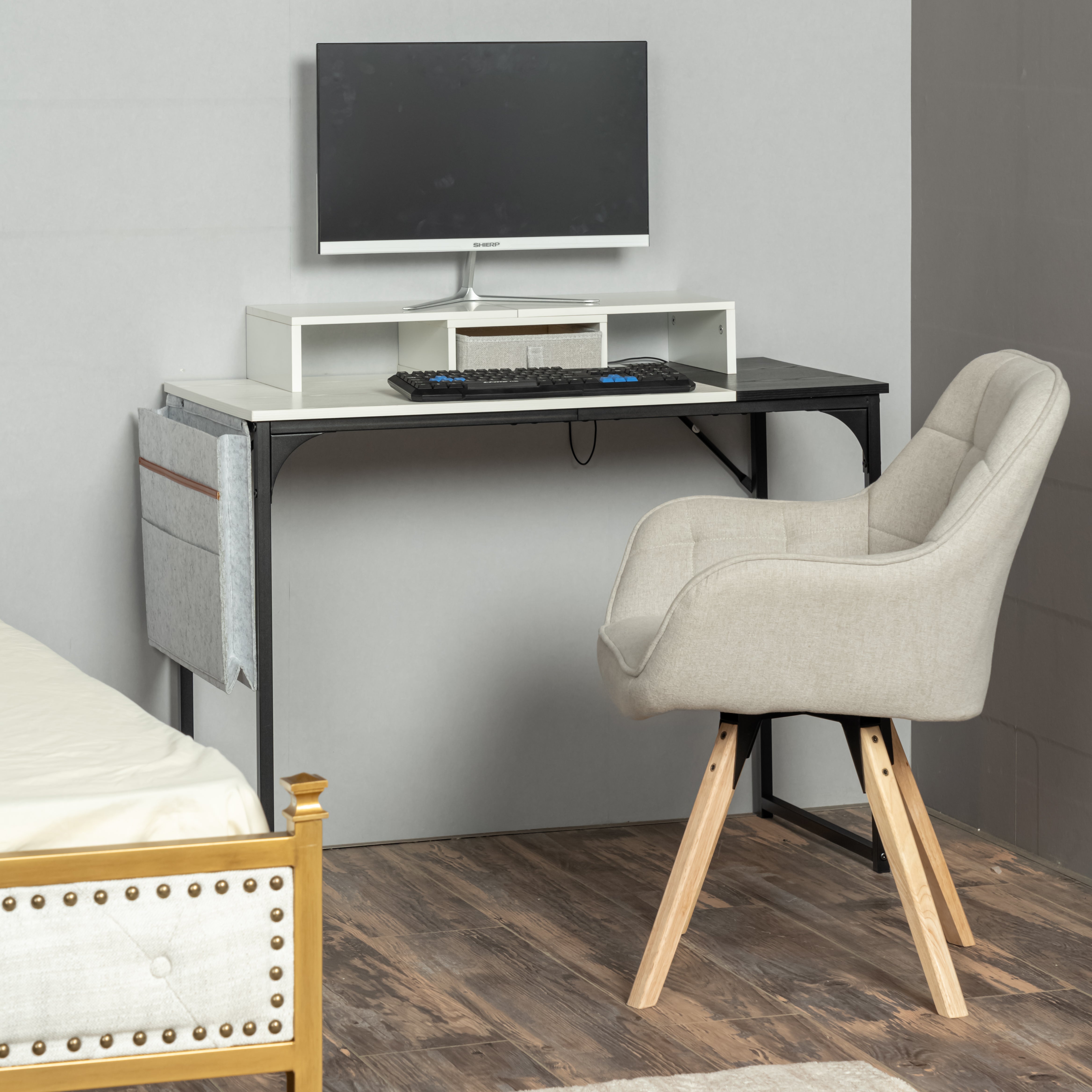 Homy Casa SMAN Monitor Stand "37 x 9.45 x 4.53" for Desk Organization and Storage
