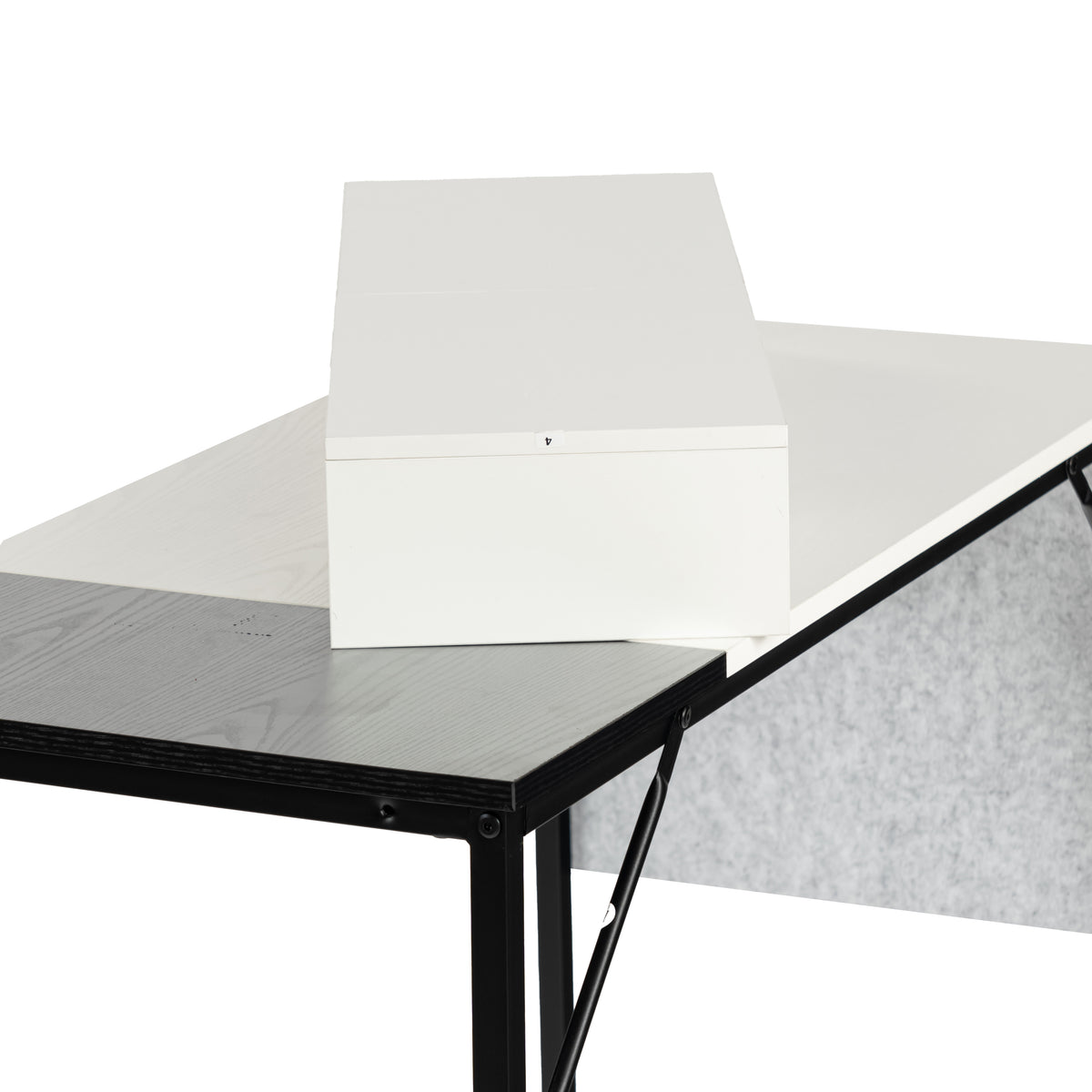 Homy Casa Sman 3PC Modular Monitor Stand Set, Expandable Desk Organizer with Storage Shelf, Adjustable Length Space-Saving Design, White