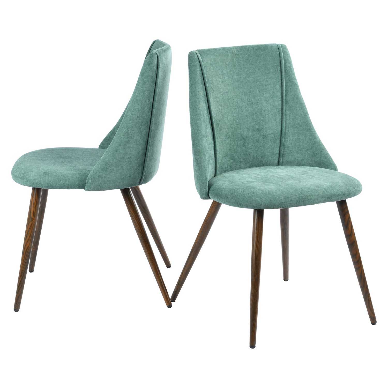 Homy Casa SMEG 2PC Upholsted Dining Chair, Teal