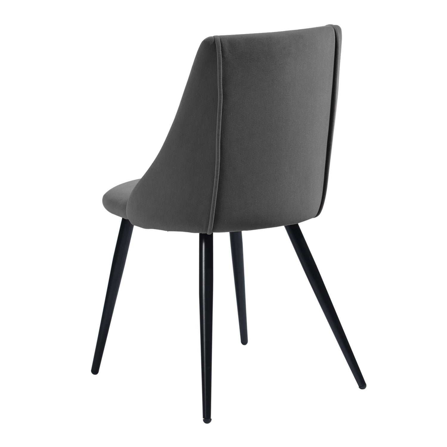 Homy Casa SMEG 2PC High Back Upholstered Chair for Dining Room, Office, or Bedroom, Grey