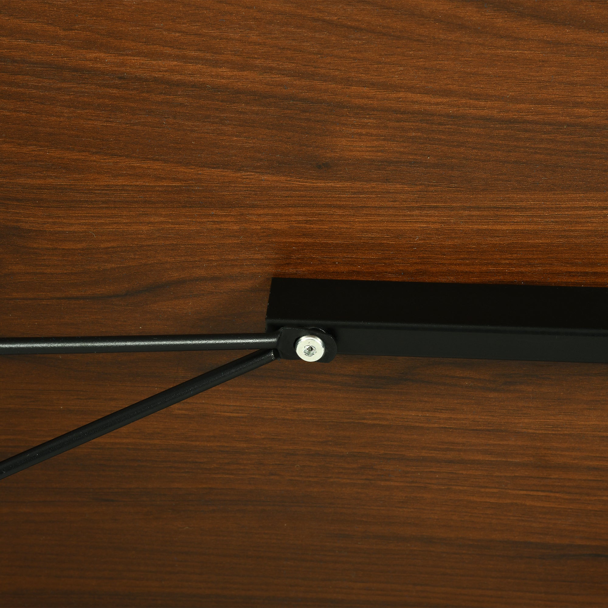 Homy Casa SORIAN 7PC Industrial Dining Set 63” Long Table with 6PC Charlton Suede Brown Dining Chairs