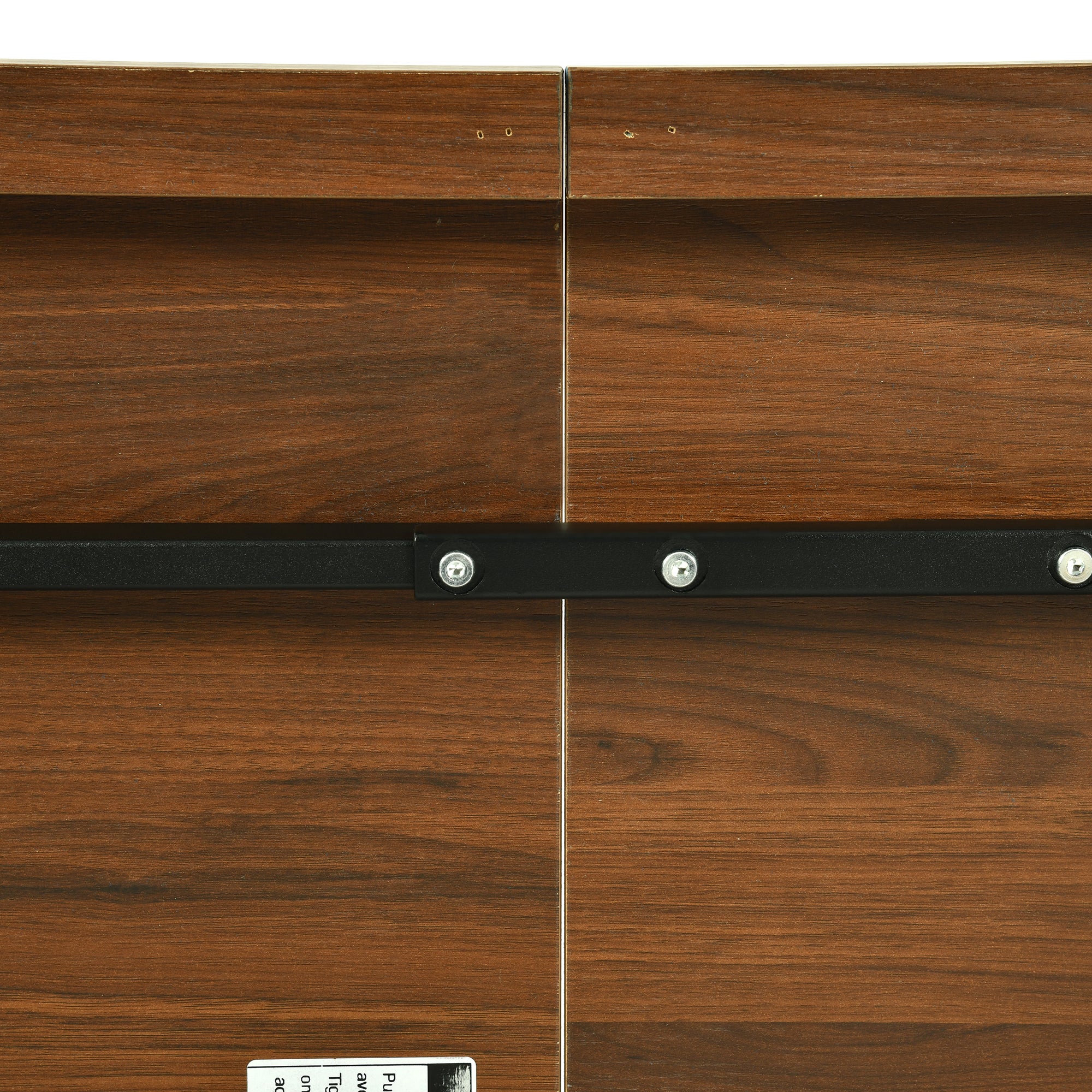 Homy Casa SORIAN 7PC Industrial Dining Set 63” Long Table with 6PC Charlton Suede Brown Dining Chairs