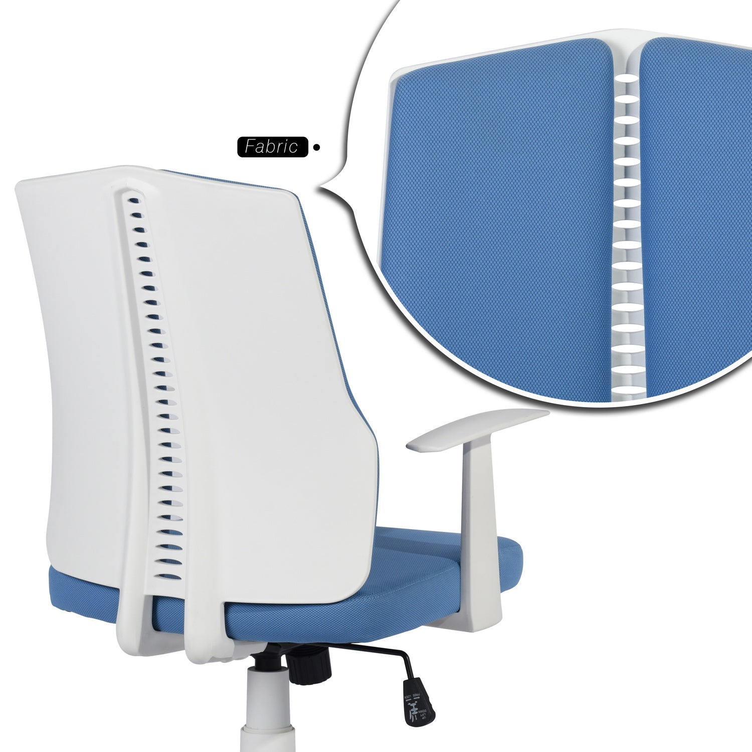 Soris Light Blue Mesh Computer Chair