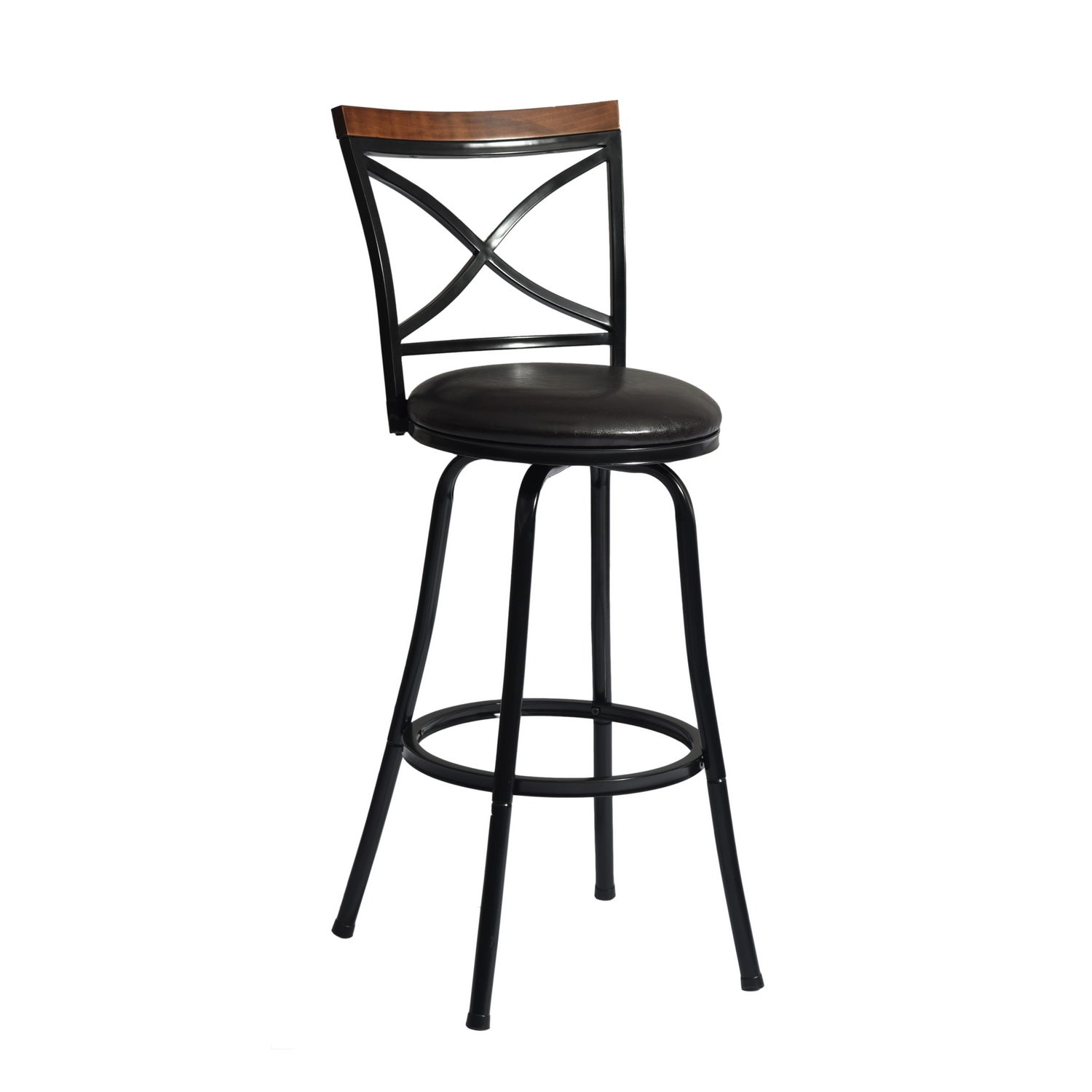 Homy Casa Spinach 42" Swivel Bar Stool, Black,Open Box