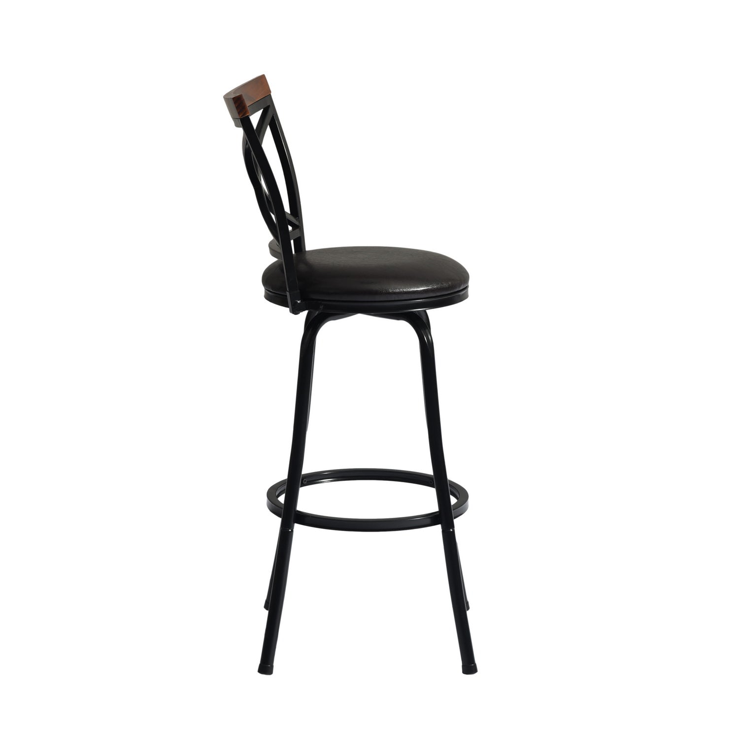 Homy Casa Spinach 42" Swivel Bar Stool, Black,Open Box