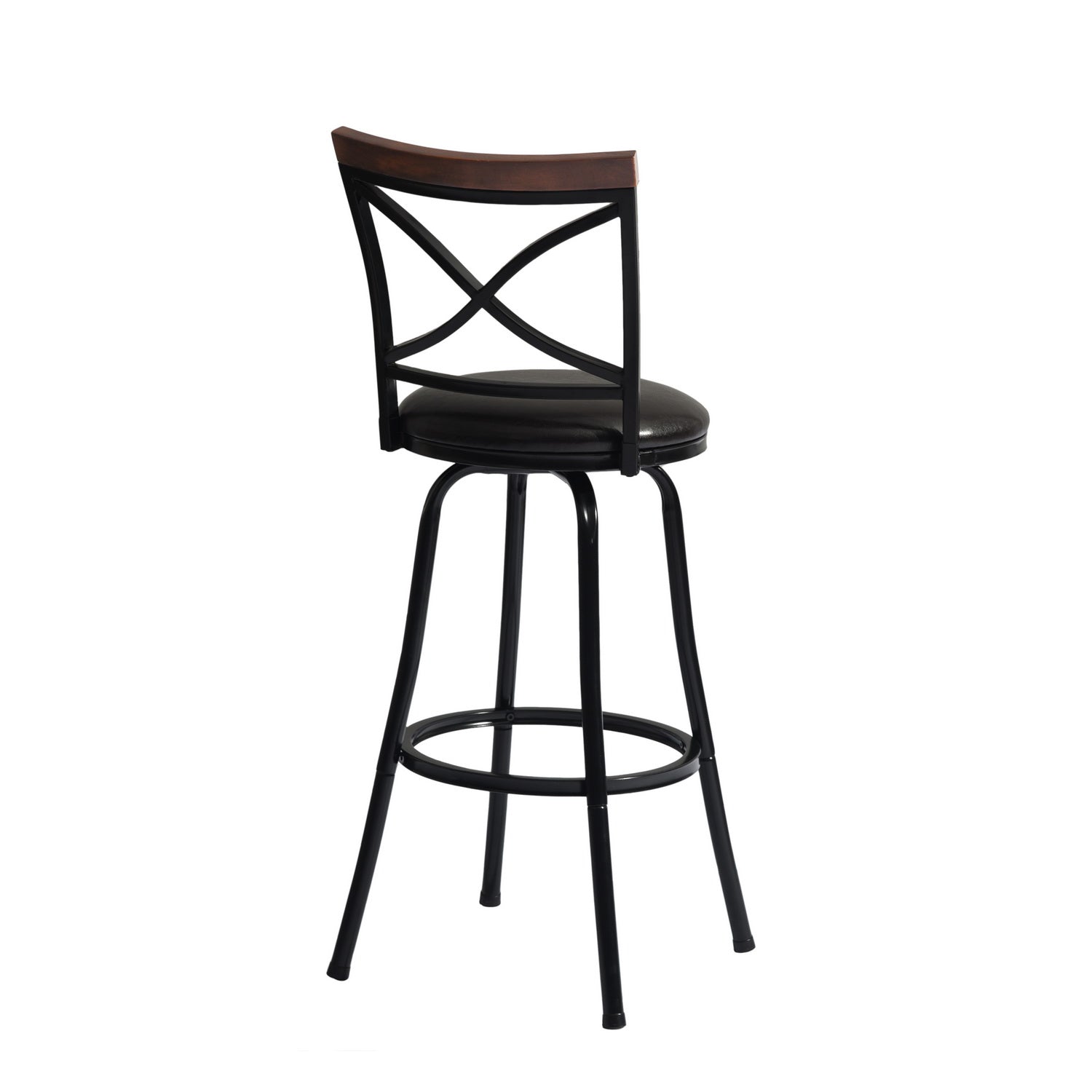 Homy Casa Spinach 42" Swivel Bar Stool, Black,Open Box