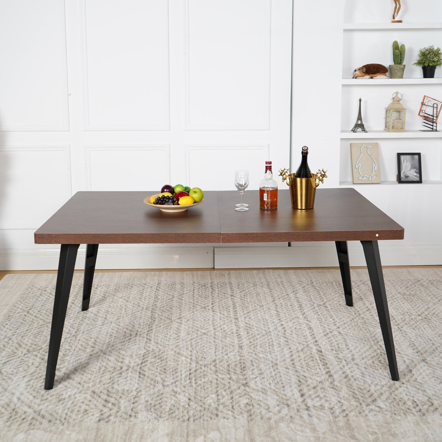 Stan 5 Piece Walnut & Charlton Upholstered Dining Set