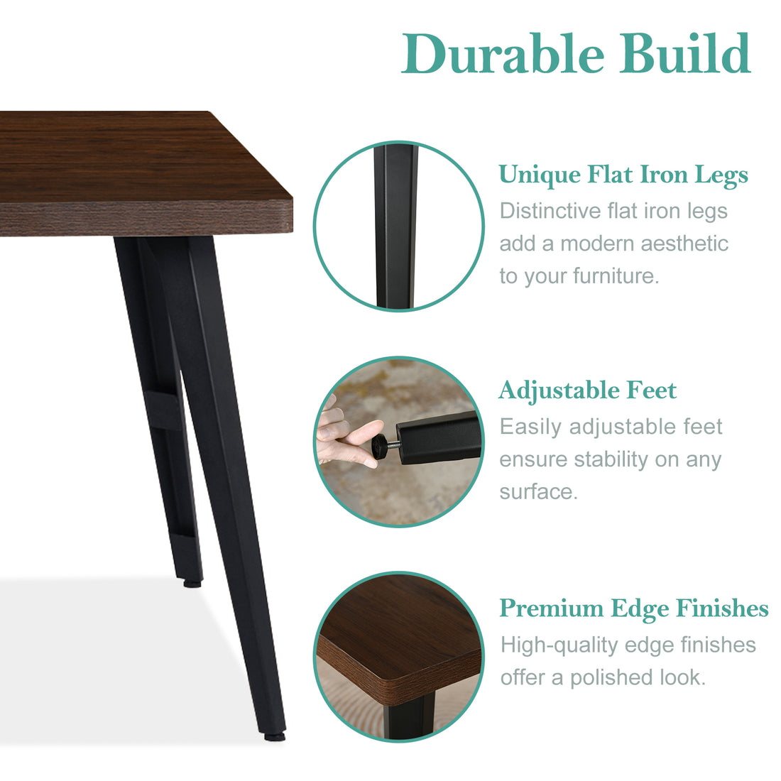 Smooth Black Iron Legs