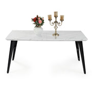 Stan Modern Rectangular Dining Table, Perfect for Home and Small Spaces-HOMY CASA 