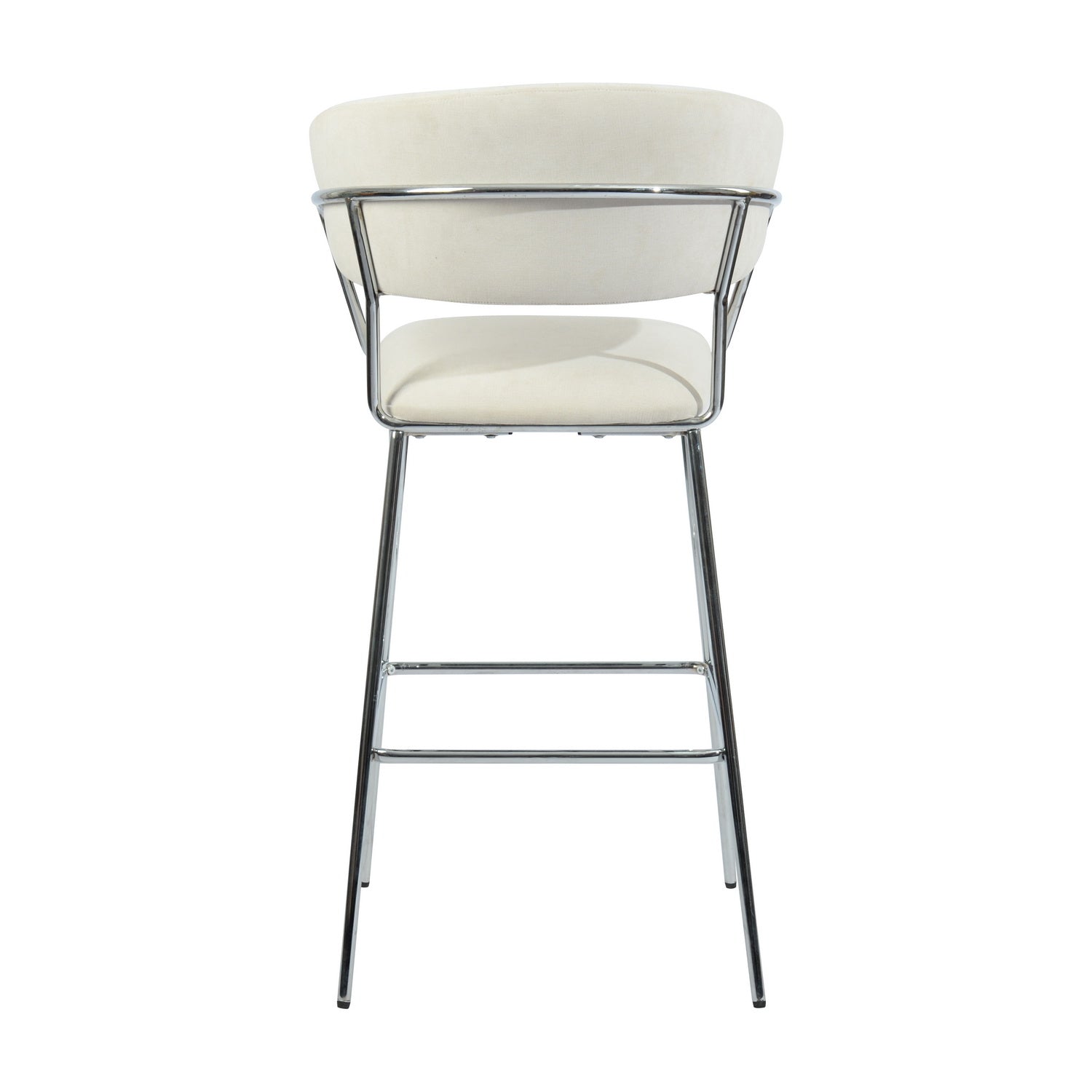 Homy Casa STOLZ HIGH BAR BEIGE 2 PCS Bar Stool for Home and Workspace Open Box