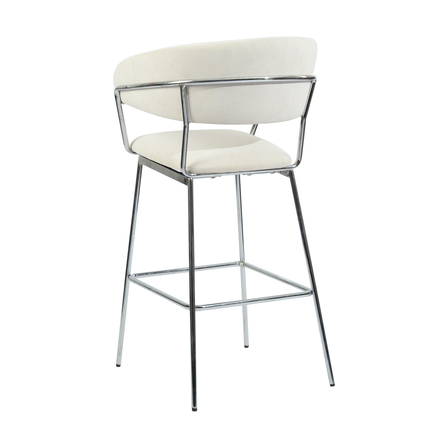 Homy Casa STOLZ HIGH BAR BEIGE 2 PCS Bar Stool for Home and Workspace Open Box