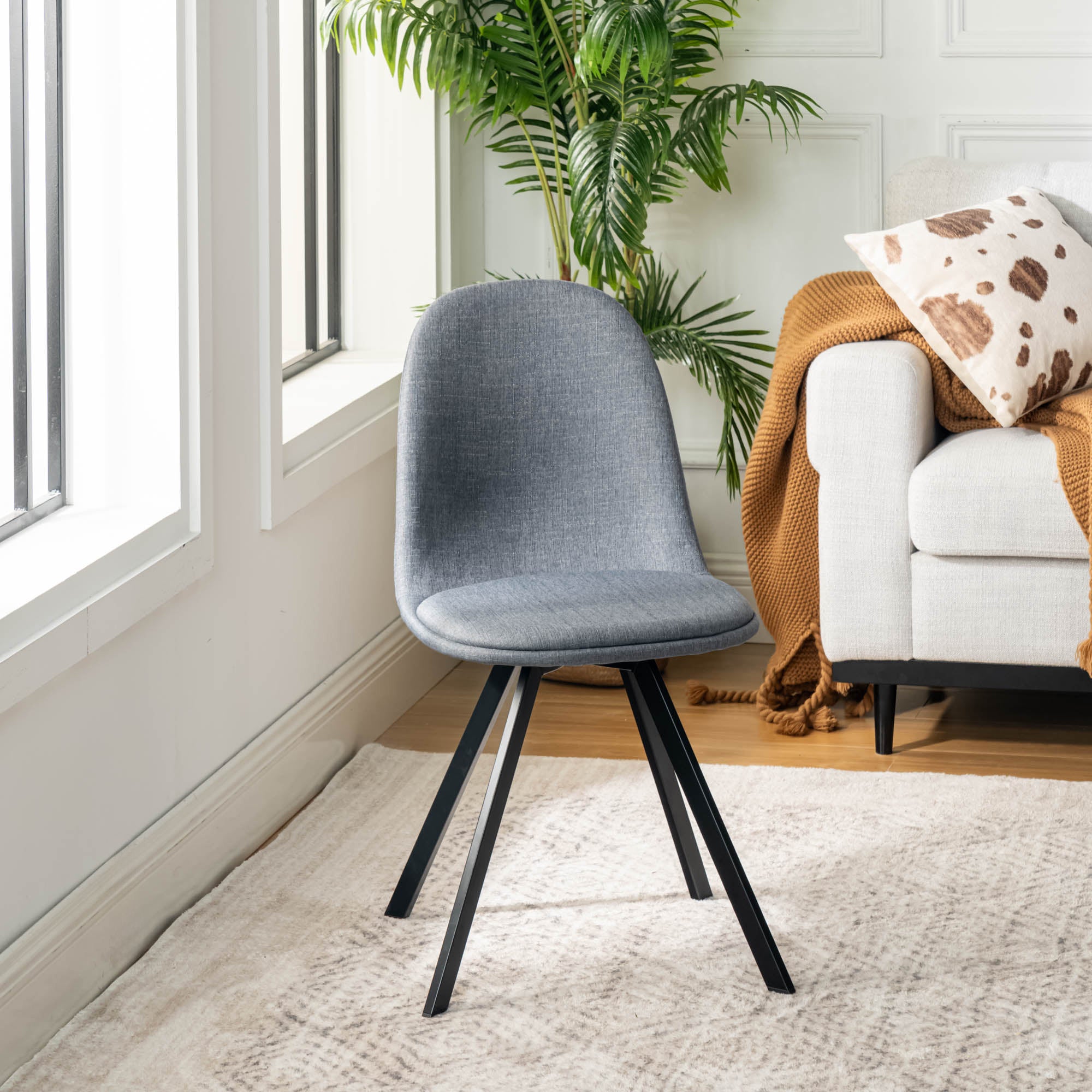 Sunflower Swivel Dining Chairs Set of 4, Modern & Ergonomic