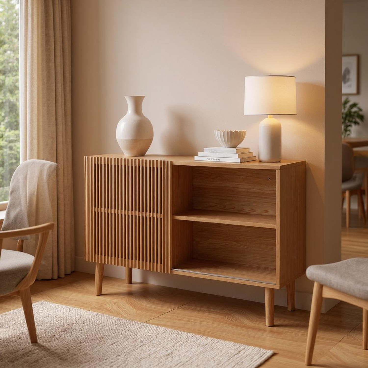 Sapporo Wooden Sideboard Storage Cabinet