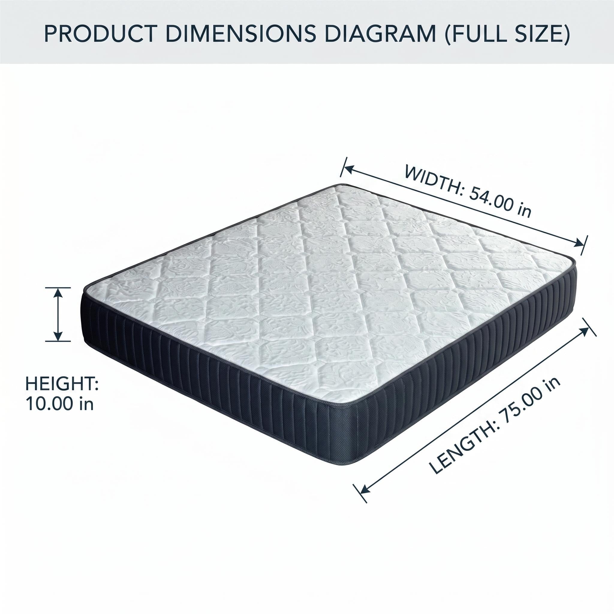 Seraphina 10" Full Size Hybrid Mattress with Gel Memory Foam and Pocket Coils