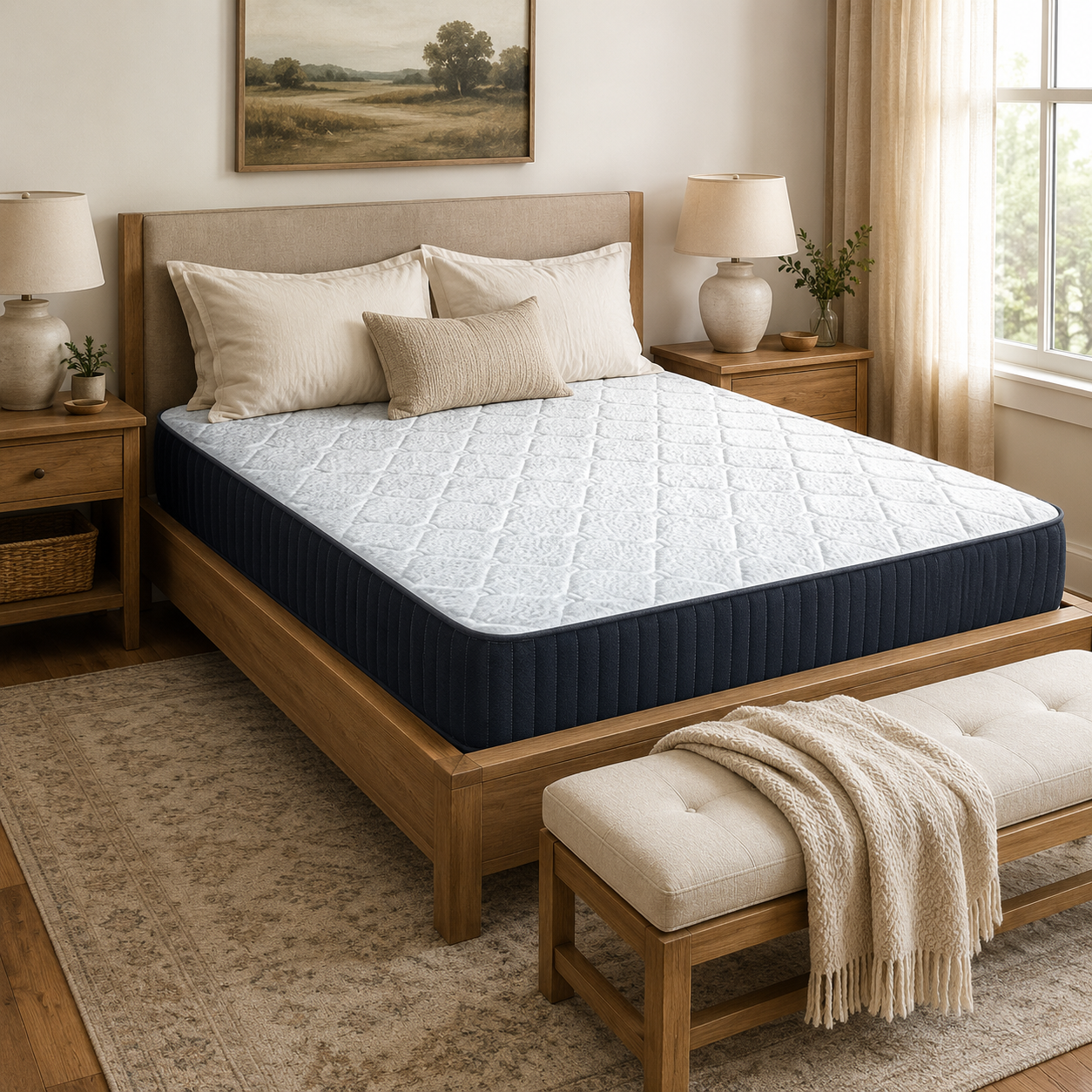 Seraphina 10" Full Size Hybrid Mattress with Gel Memory Foam and Pocket Coils