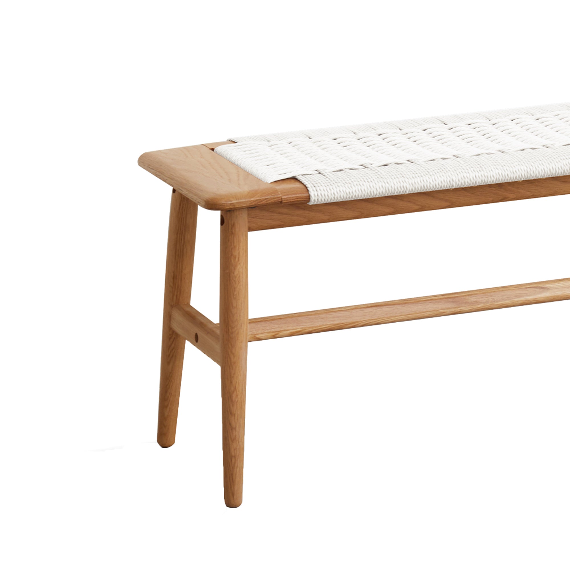 Shasta 31.5" Solid Wood Accent Bench with Woven Cane Seat