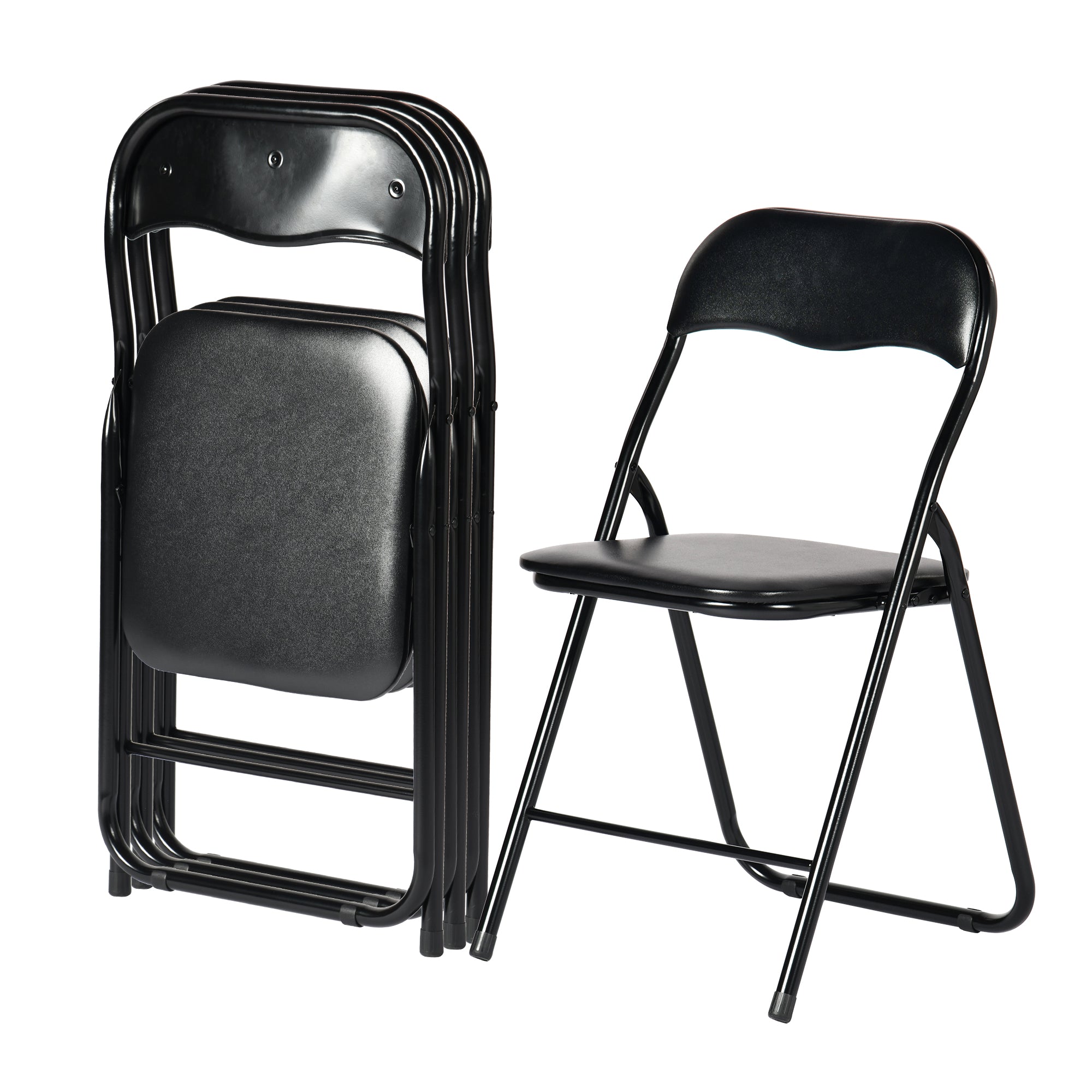 Fern 5 Piece Folding Table Set with 4 Mango Upholstered Foldable Chairs