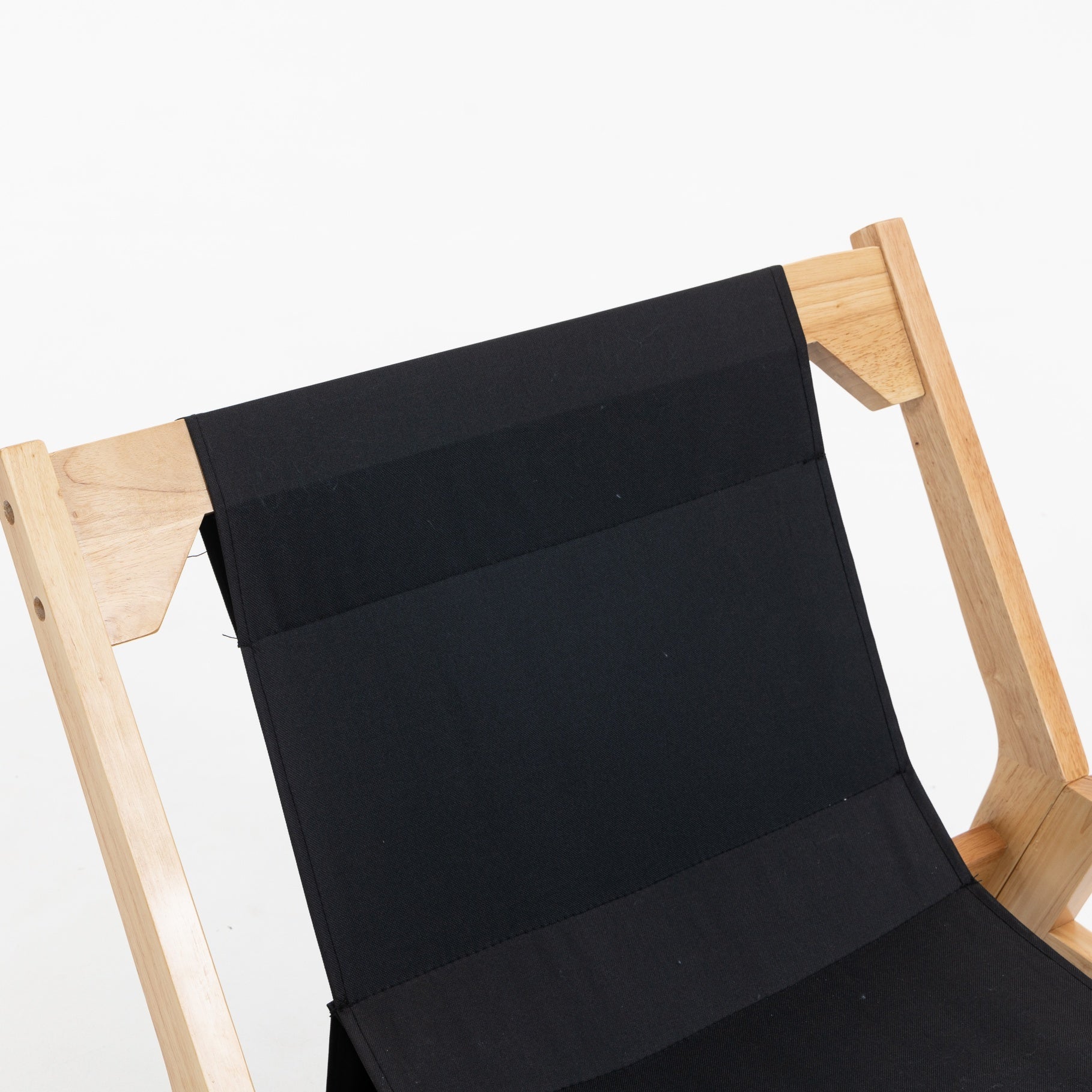 Sitka Armless Lounge Chair with Oversized Corduroy Cushion and Wood Frame