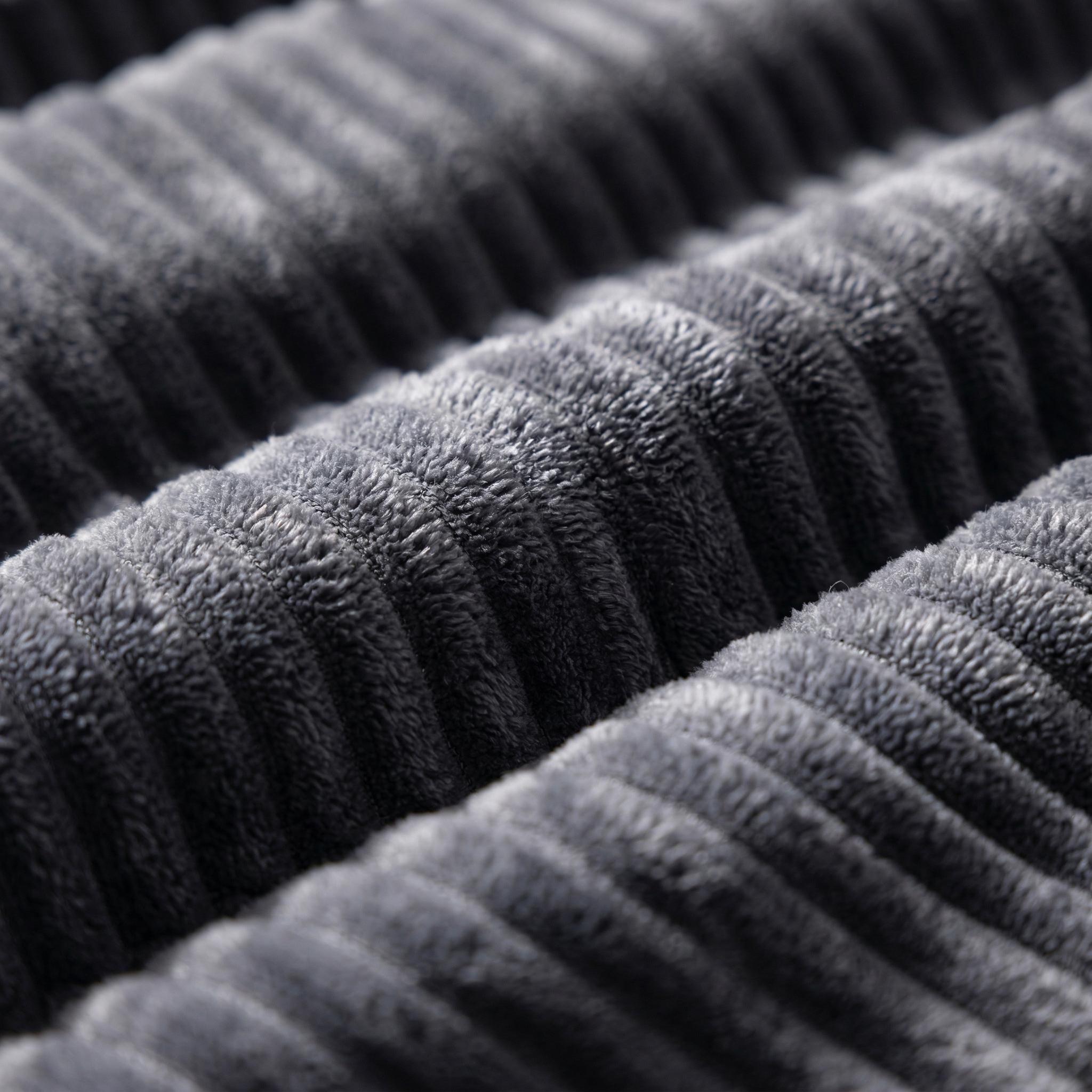 Sitka Armless Lounge Chair with Oversized Corduroy Cushion and Wood Frame