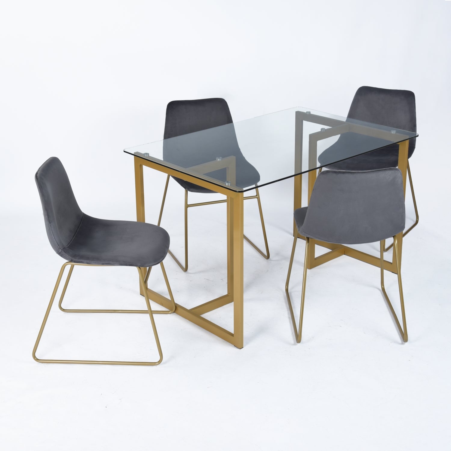 Batassel Velvet Upholstery Dining Chair Set of 2