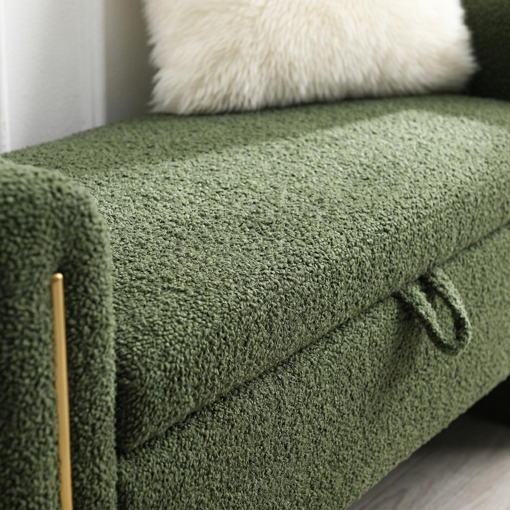 Solvik Teddy Upholstered Storage Ottoman Bench with Arms