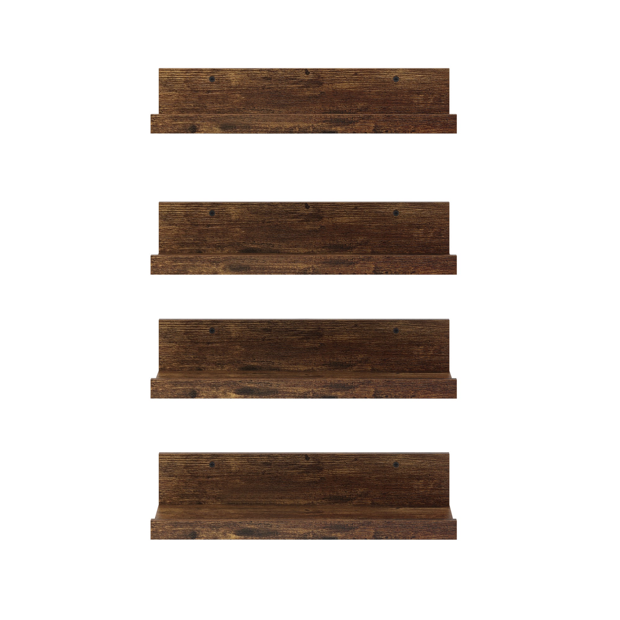 Homy Casa TABBY VINTAGE BROWN 4PCS "15.75 x 5.12 x 1.77 in" U-Shaped Shelf Set