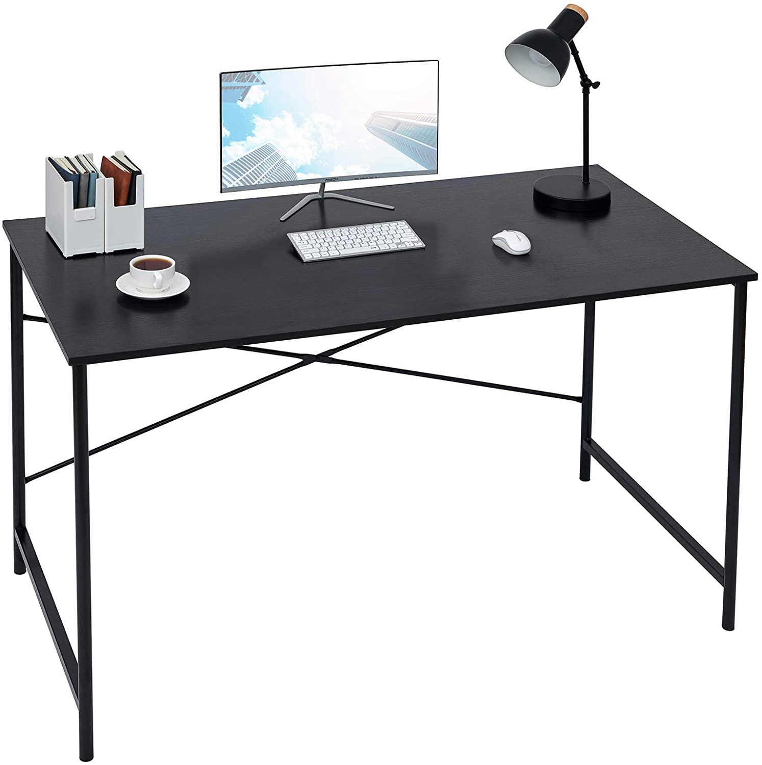 Homy Casa Tasman 47" Modern Home Office Writing Desk,Black