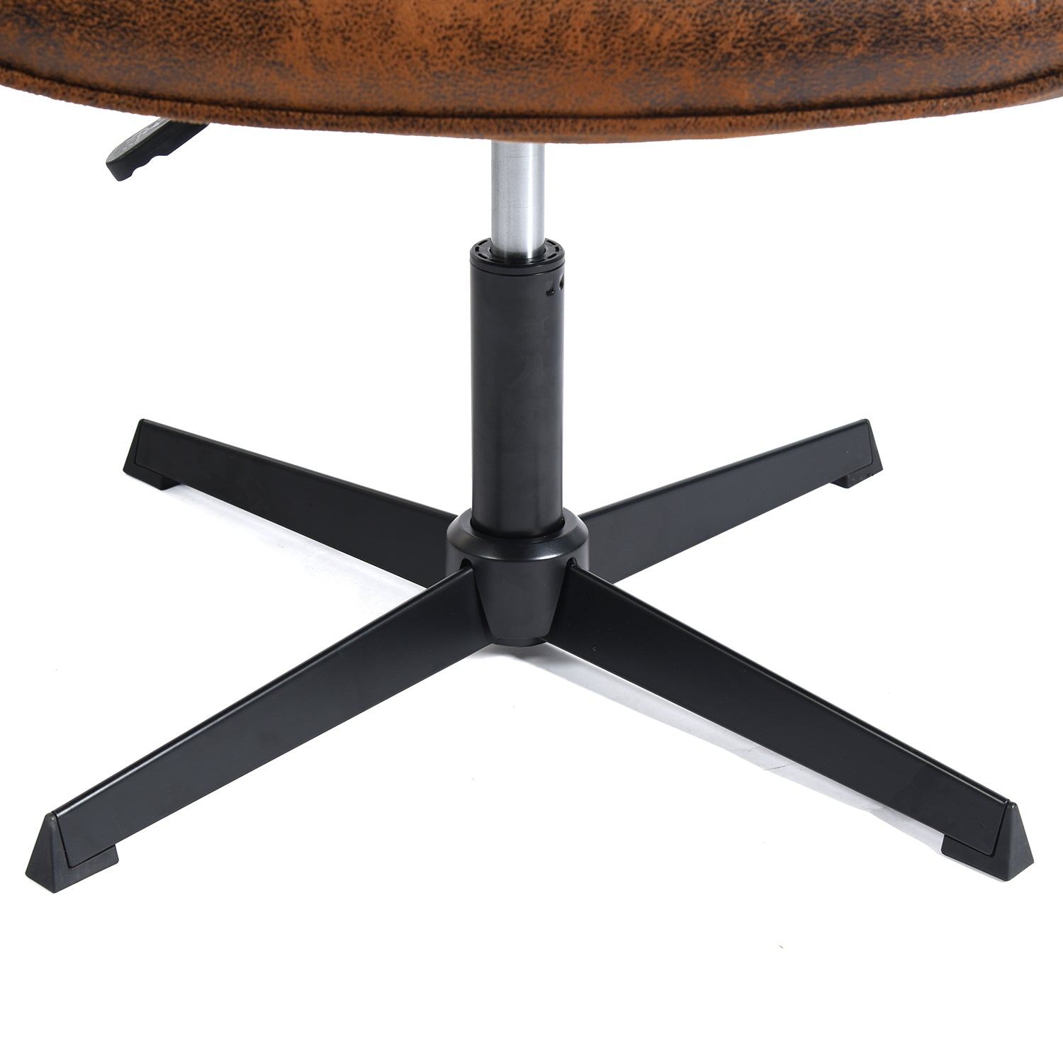 Homy Casa Thomasina Adjustable Office Chair in Suede Brown
