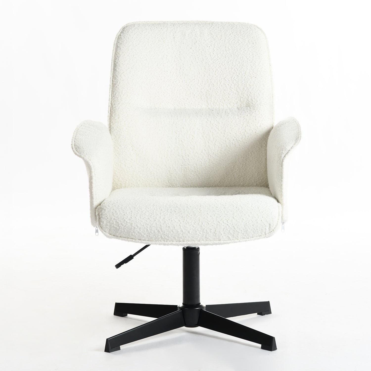 Homy Casa Thomasina 2PC Living Room Chair Set Adjustable Swivel Lounge Chairs in White Open Box