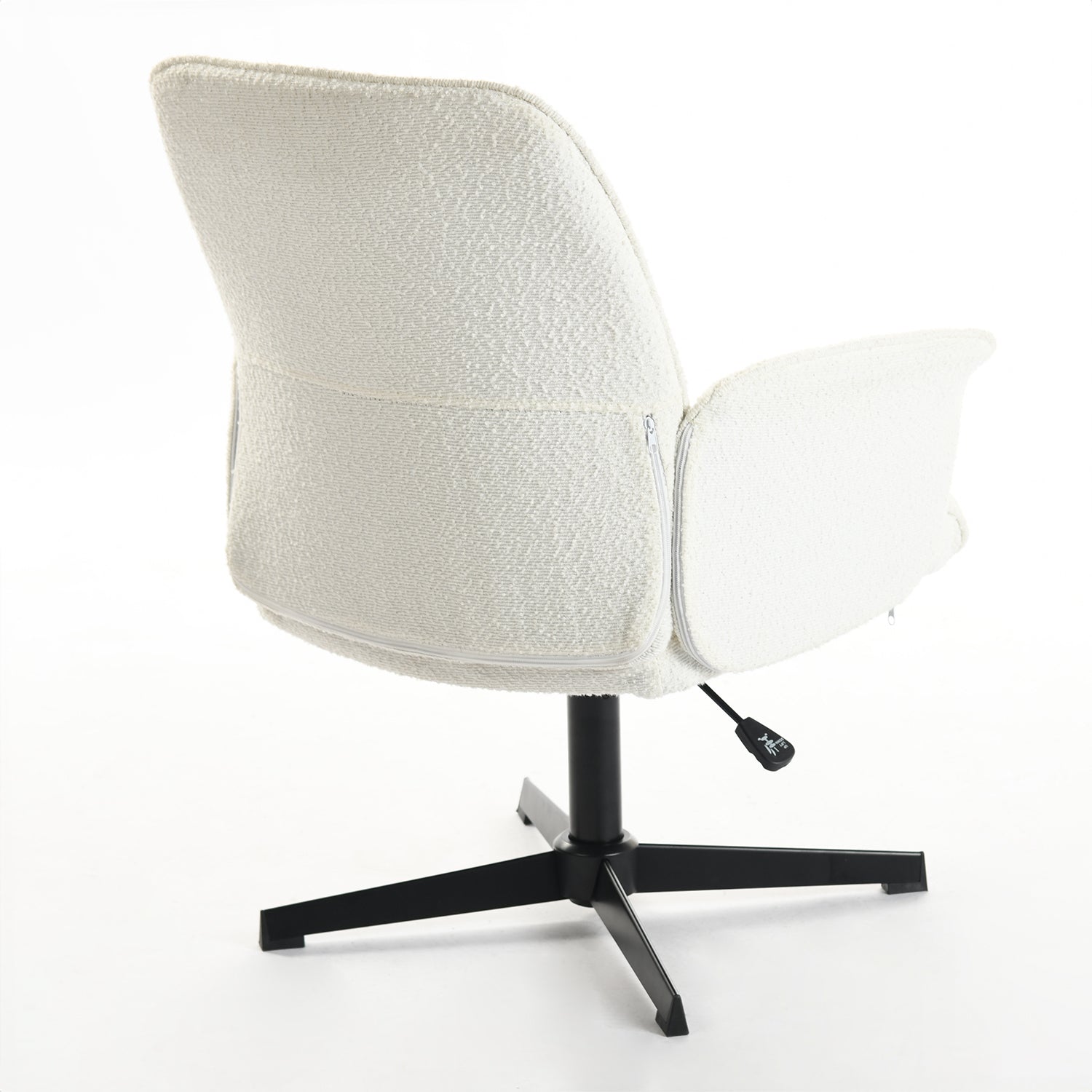 Homy Casa Thomasina 2PC Living Room Chair Set Adjustable Swivel Lounge Chairs in White Open Box