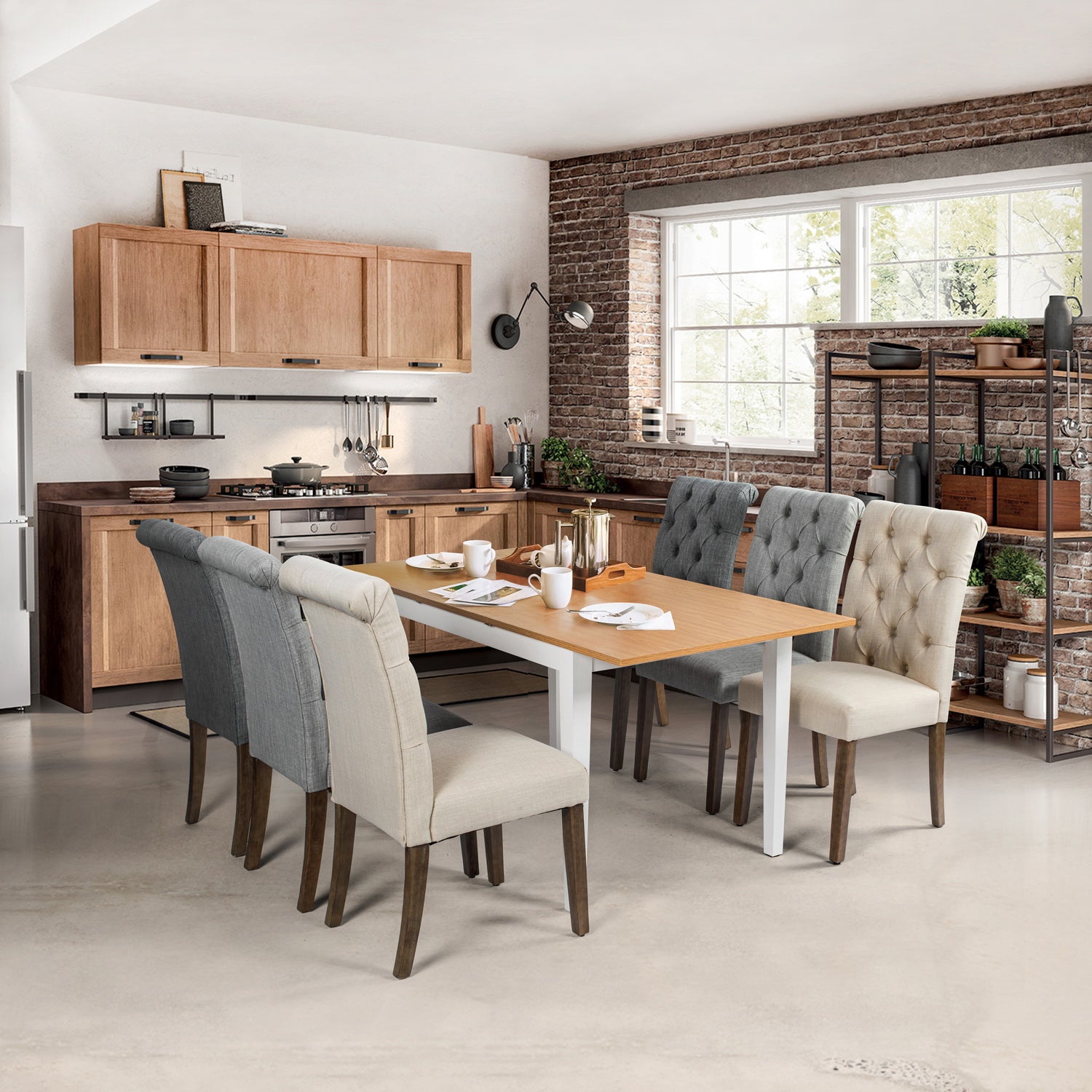 Homy Casa THOMMY 31.5"-47.2" Extendable Dining Table Open Box
