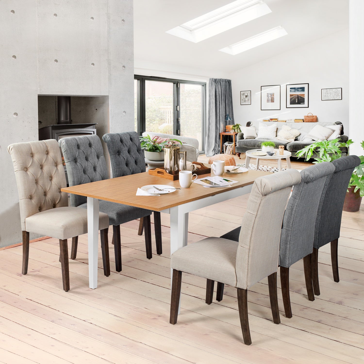 Homy Casa THOMMY 31.5"-47.2" Extendable Dining Table Open Box