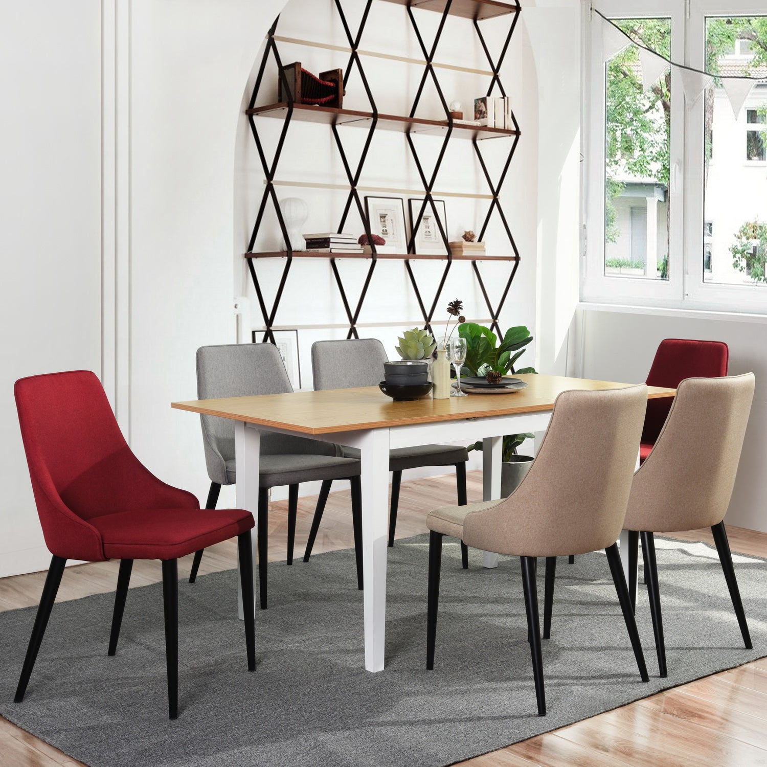 Homy Casa THOMMY 31.5"-47.2" Extendable Dining Table Open Box