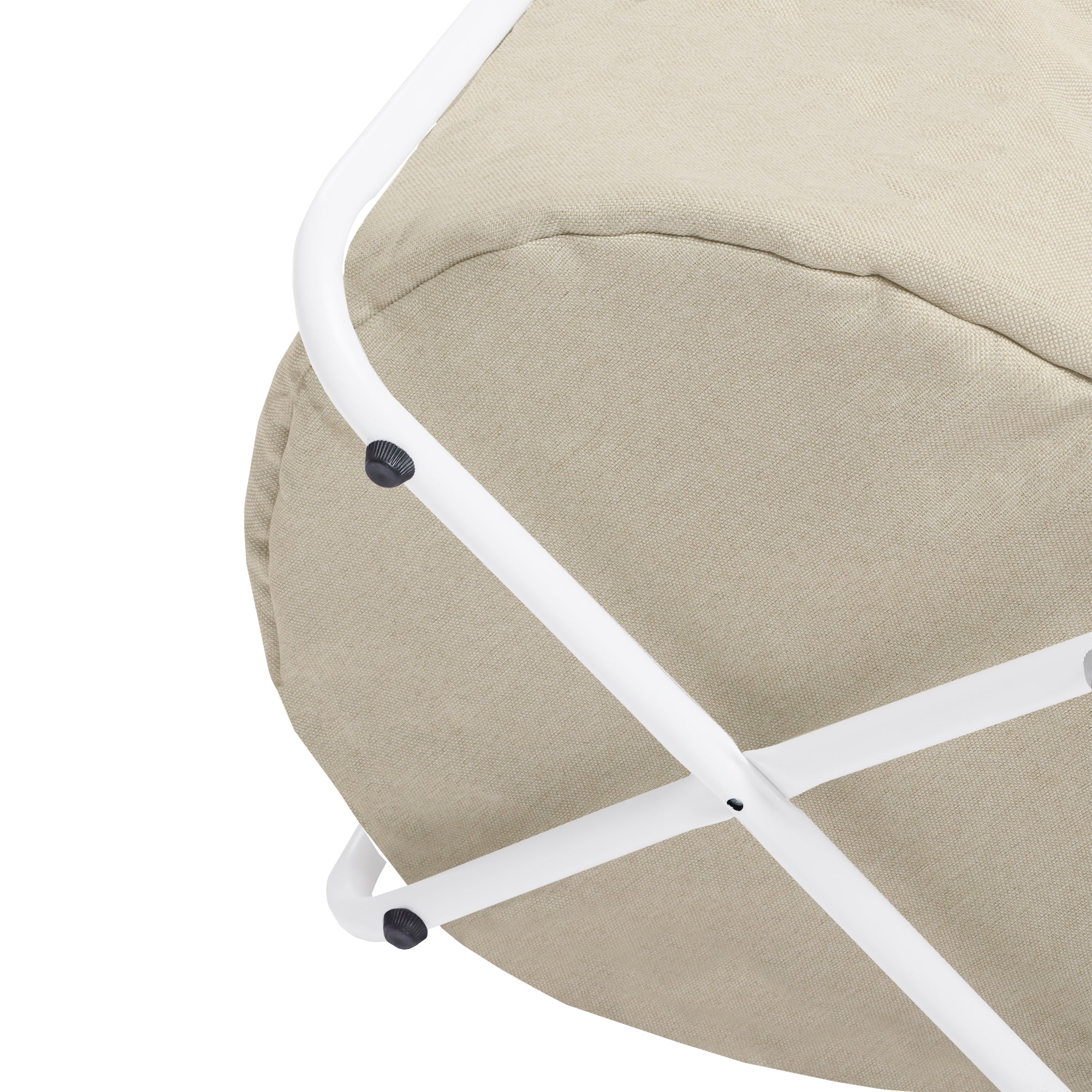 Tilla 17.7" Round End Table with Fabric Storage Basket