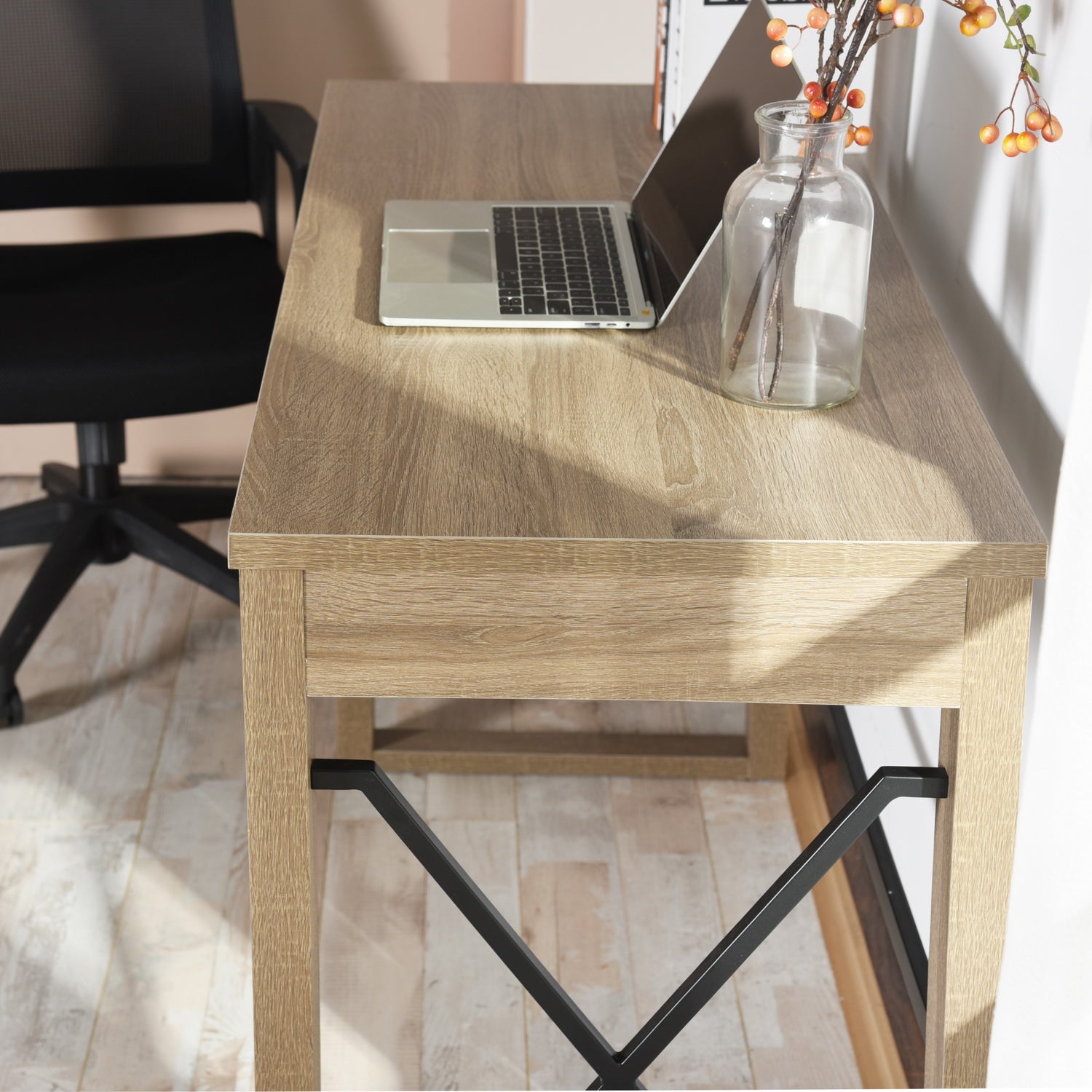 Homy Casa TULIPS A 44.1" Computer Desk Modern Workspace Table Open Box