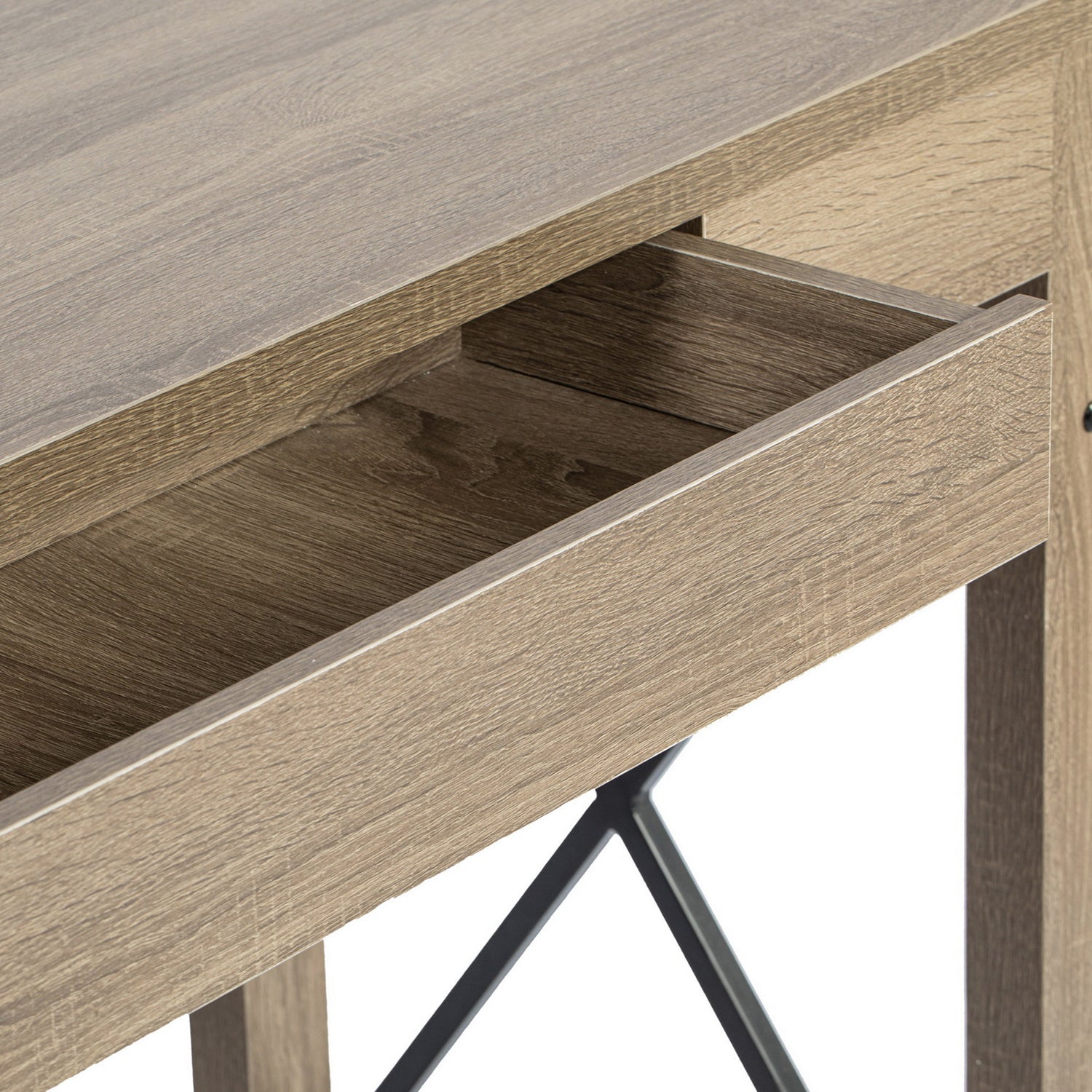 Homy Casa TULIPS A 44“ Computer Desk Modern Office Workspace Table Open Box