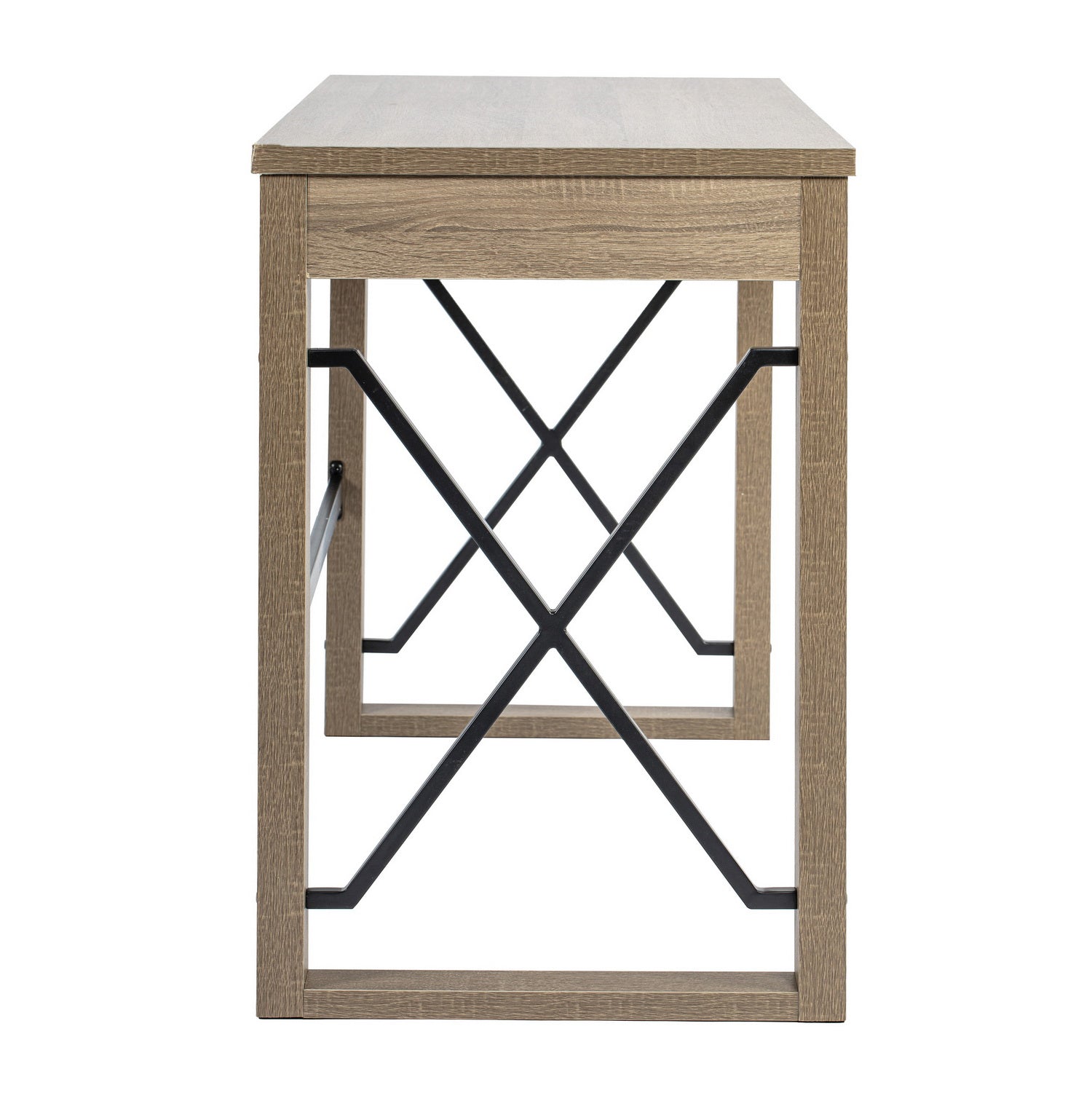 Homy Casa TULIP+CARANTION 2PC Office Furniture Set with Grey Mesh Chair and Computer Desk Open Box