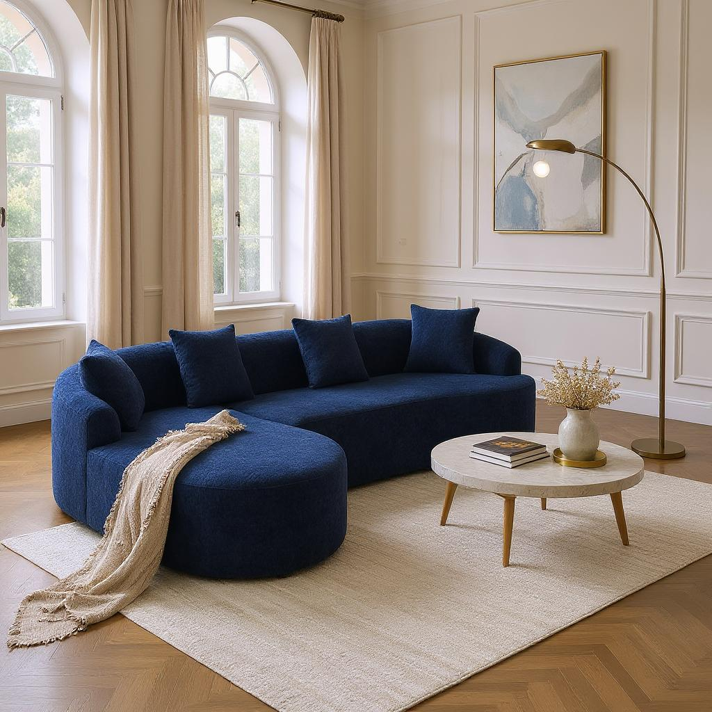 Tacoma L-Shape Sectional Sofa with Curved Chaise