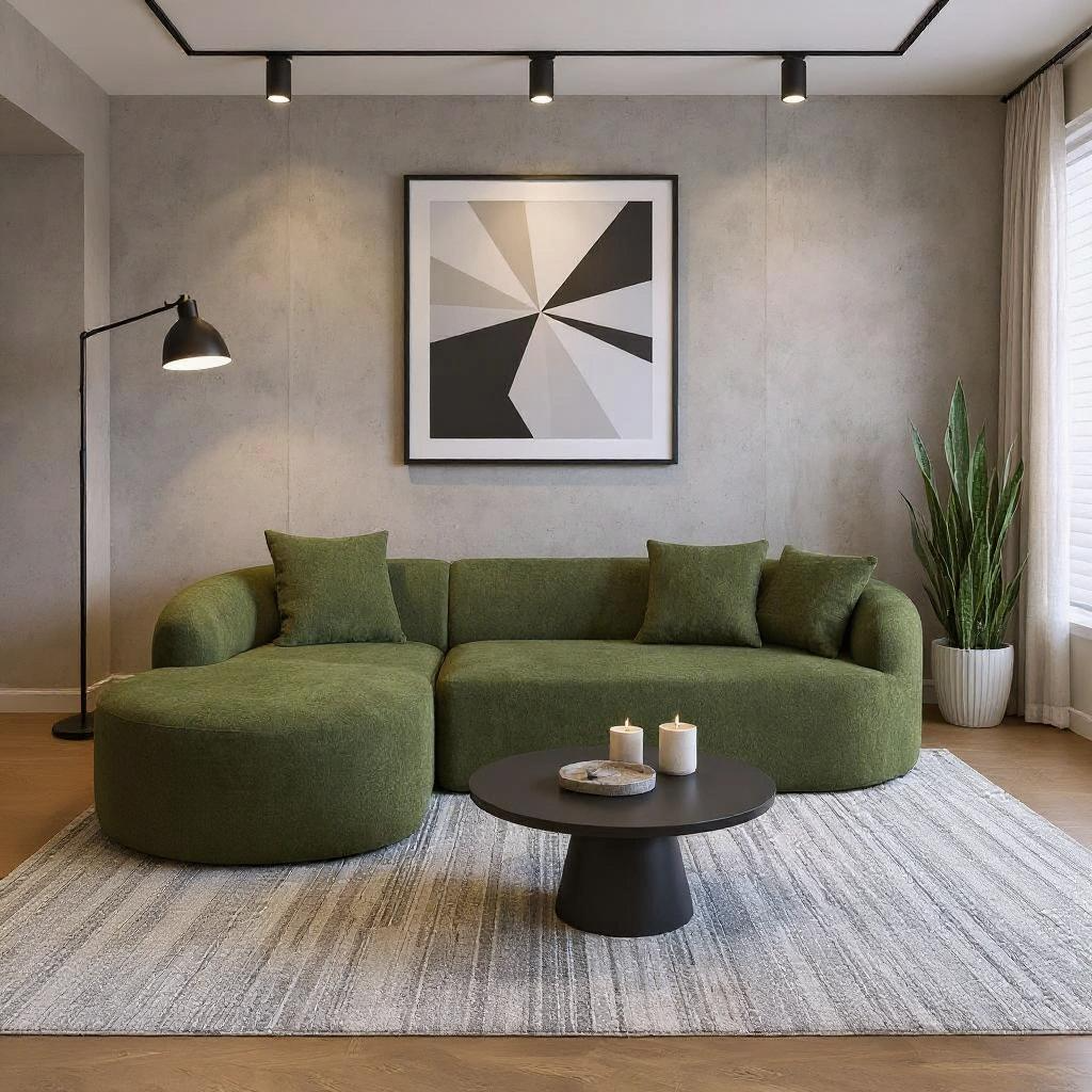 Tacoma L-Shape Sectional Sofa with Curved Chaise