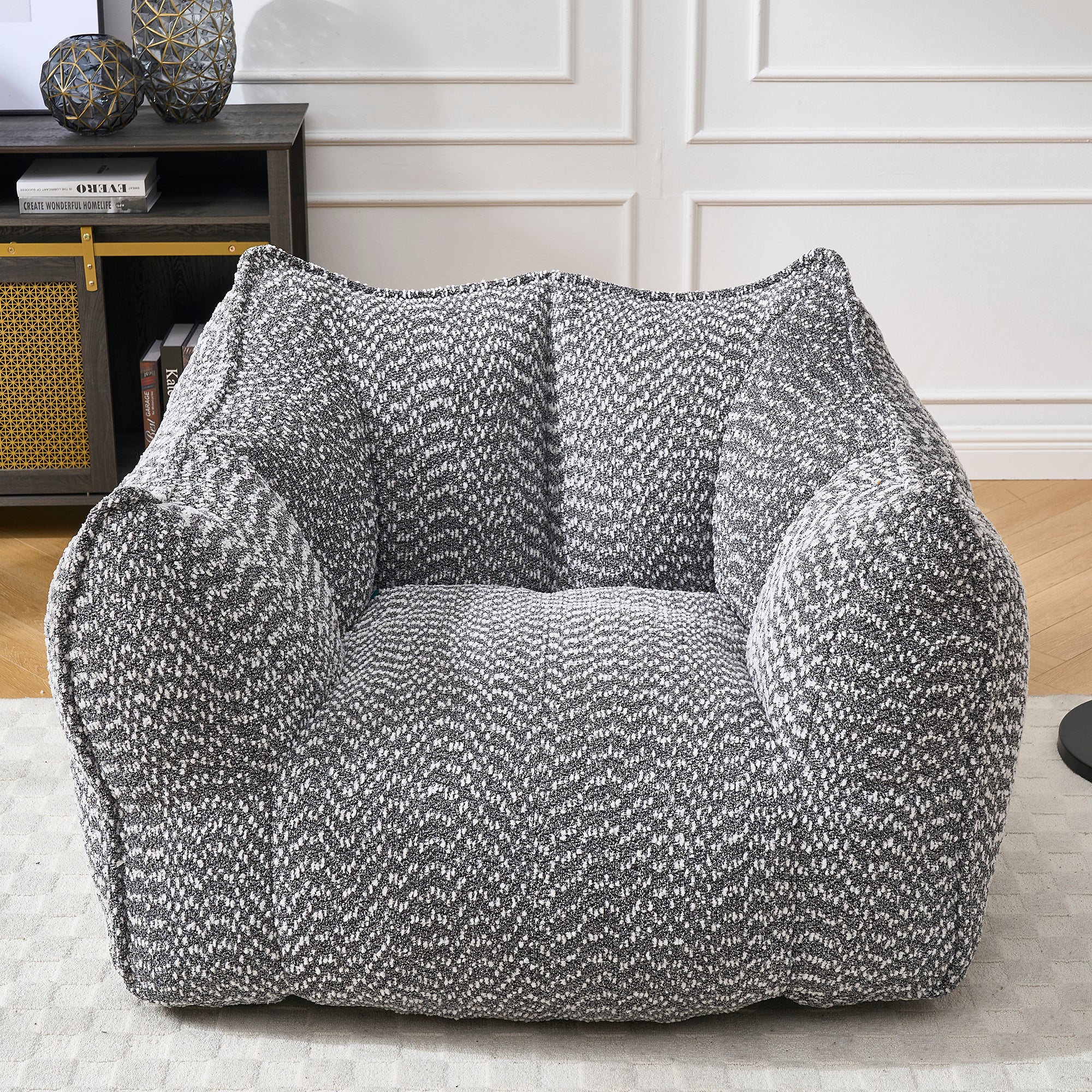 Tahoe Oversized Chenille Sofa Chair Bean Bag Chair