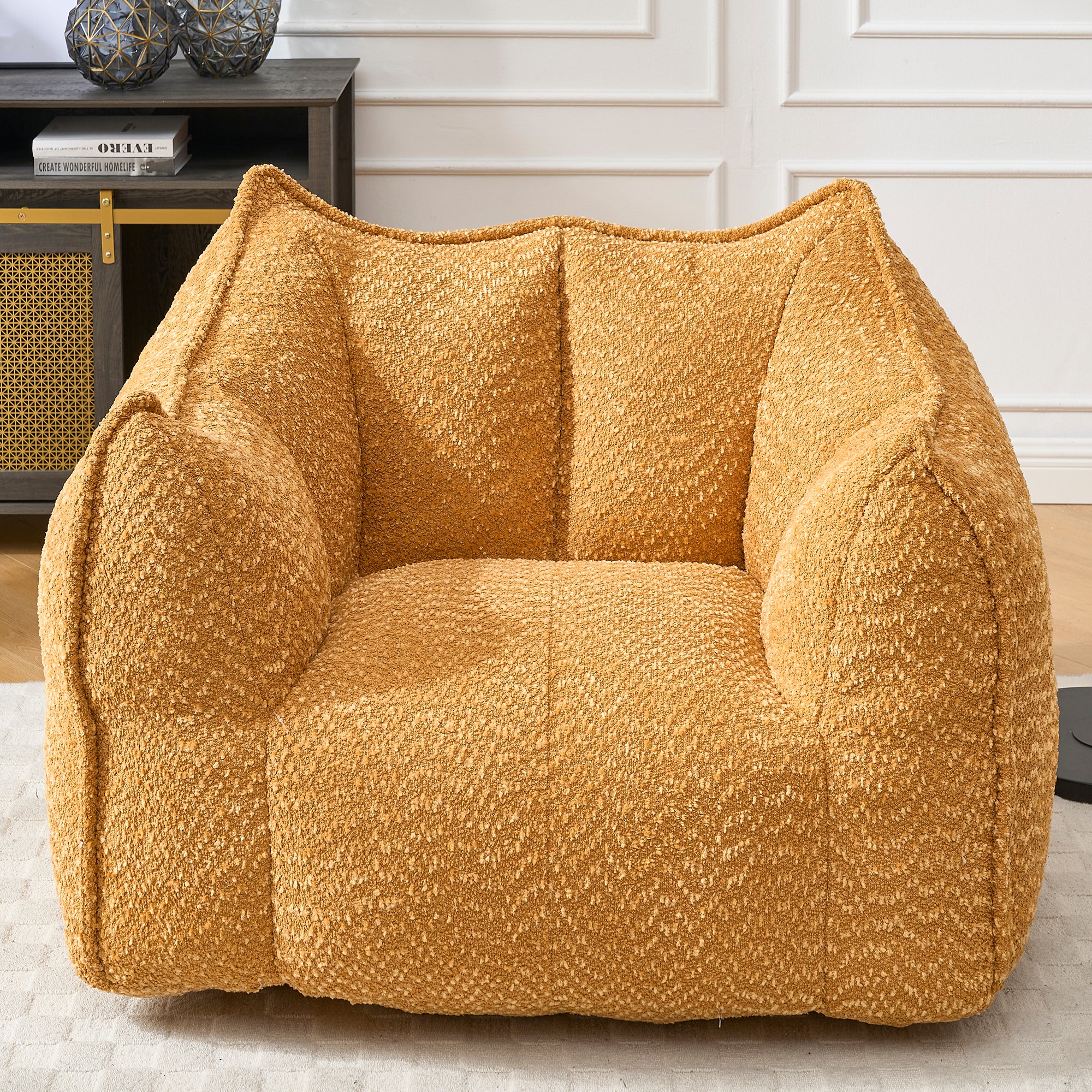 Tahoe Oversized Chenille Sofa Chair Bean Bag Chair
