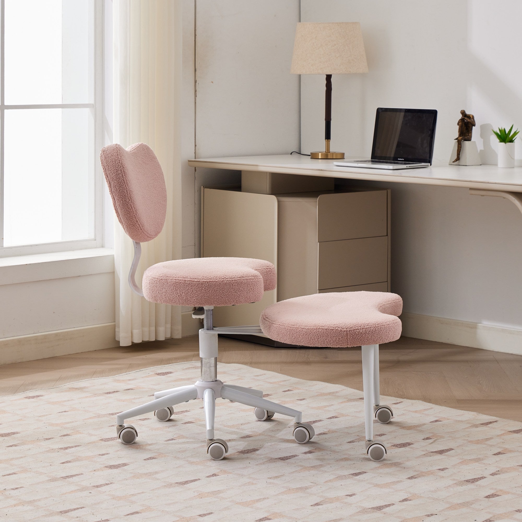 Tova Cross-Legged Office Chair with Adjustable Footstool