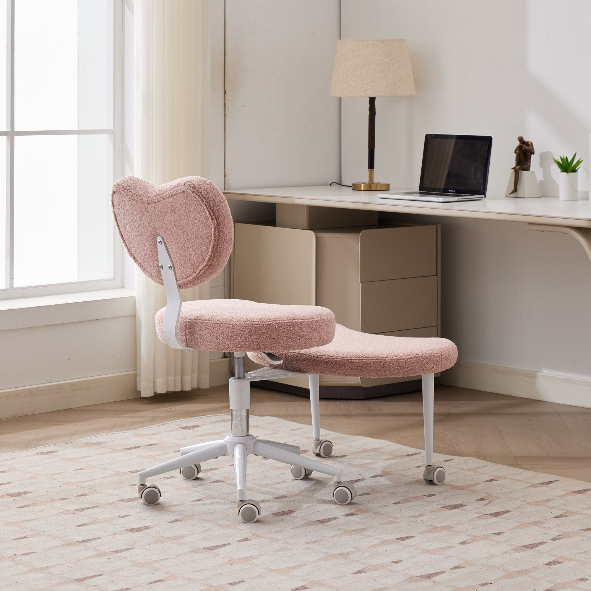 Tova Cross-Legged Office Chair with Adjustable Footstool