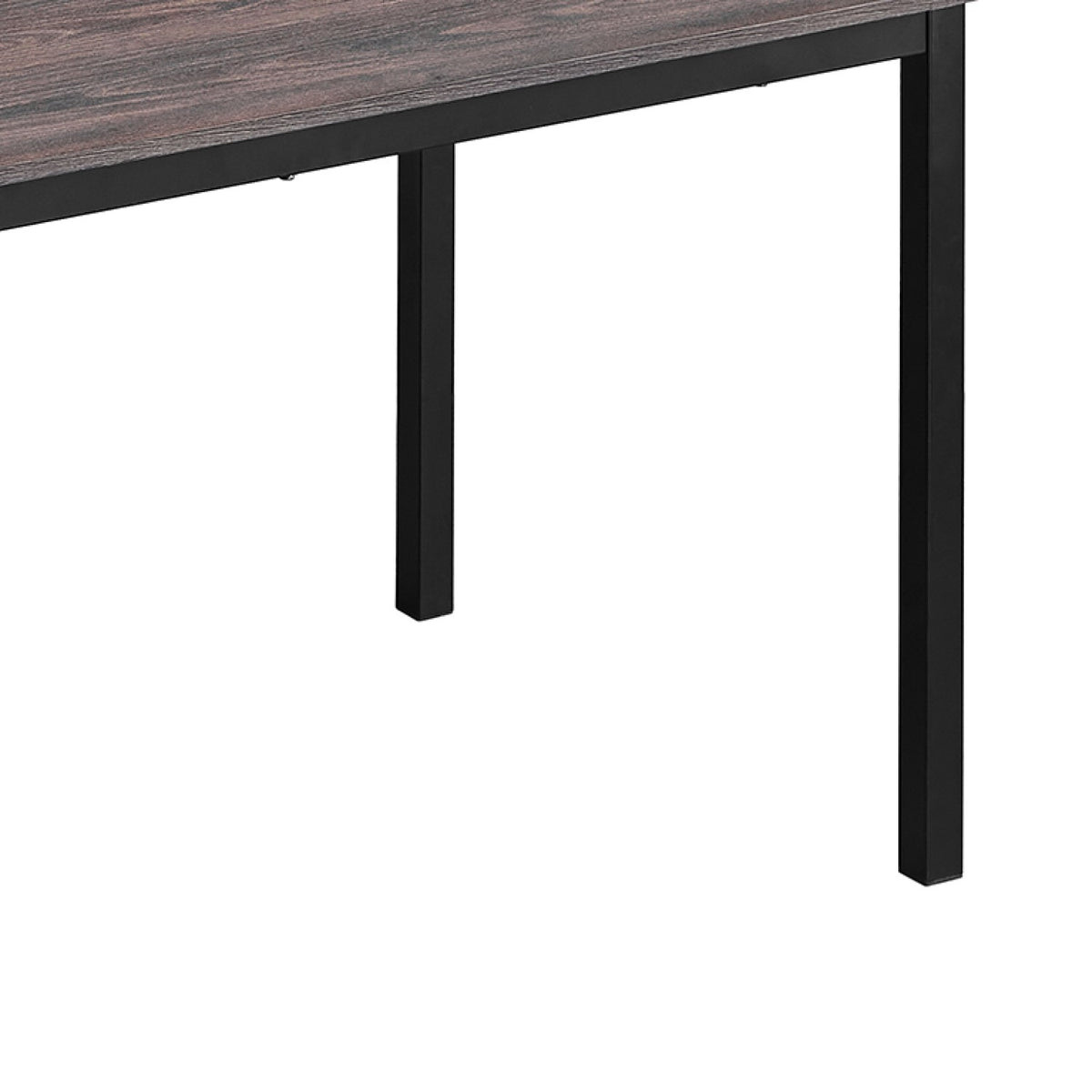 Homy Casa BRANDT+STEFFEN 7PC Dining Set 55" Walnut-Finish Table with 6 STEFFEN Brown Upholstered Chairs Open Box
