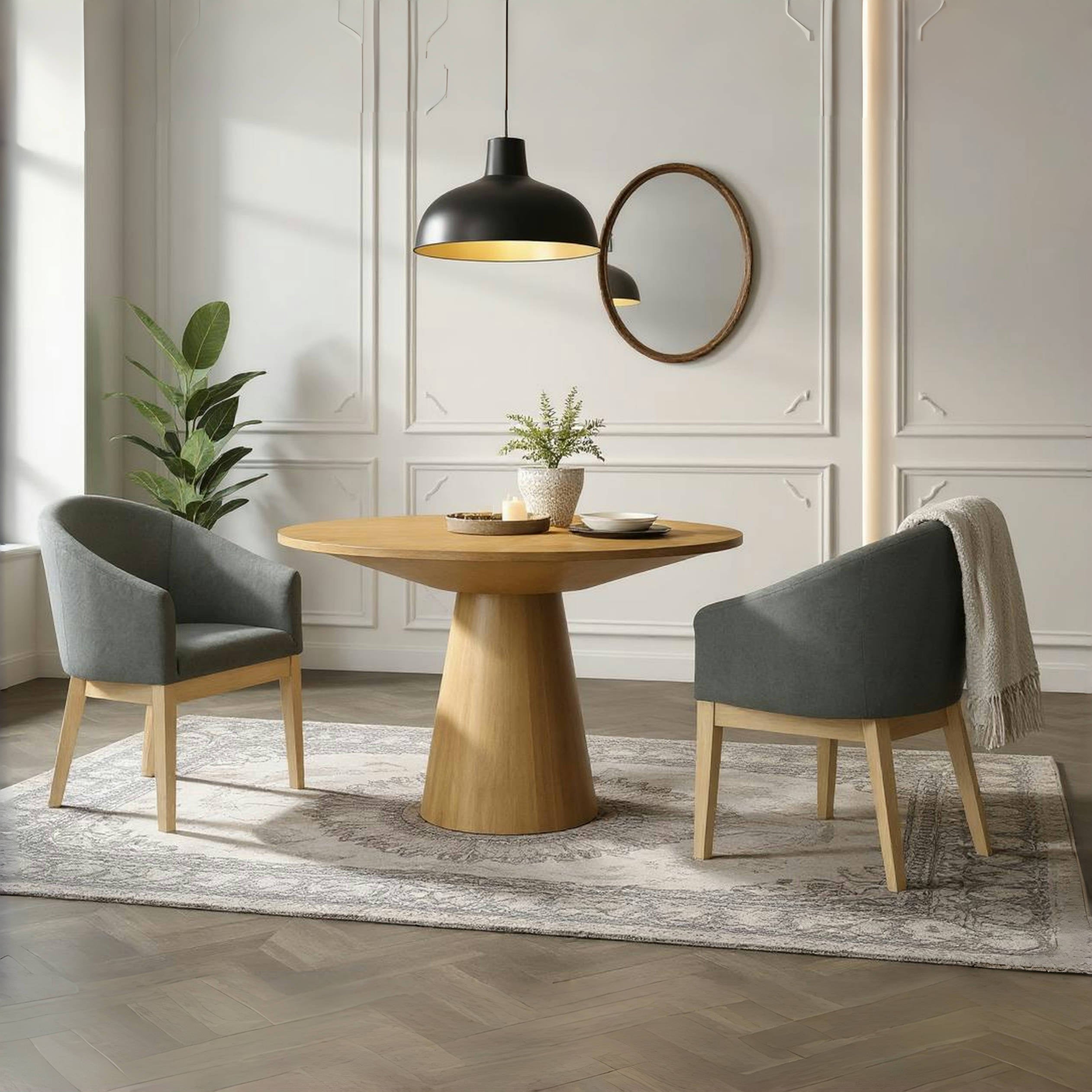 Volga 3 Piece 47" Round Dining Table Set