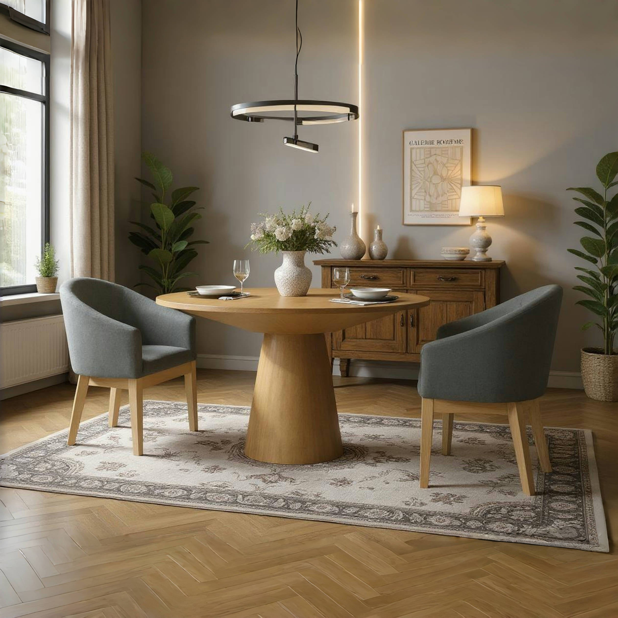 Volga 3 Piece 47" Round Dining Table Set