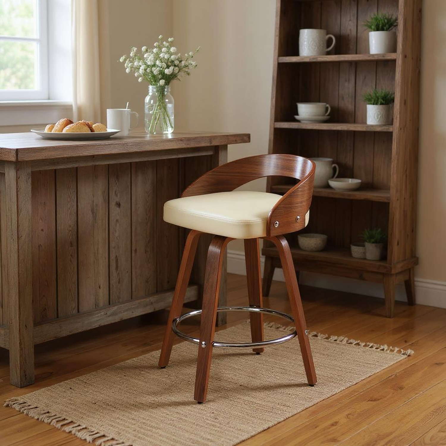 Barolo 25" Swivel Counter Height Bar Stools Set of 2