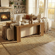 Galerie 63" Long Console Table with Thick Panel Legs