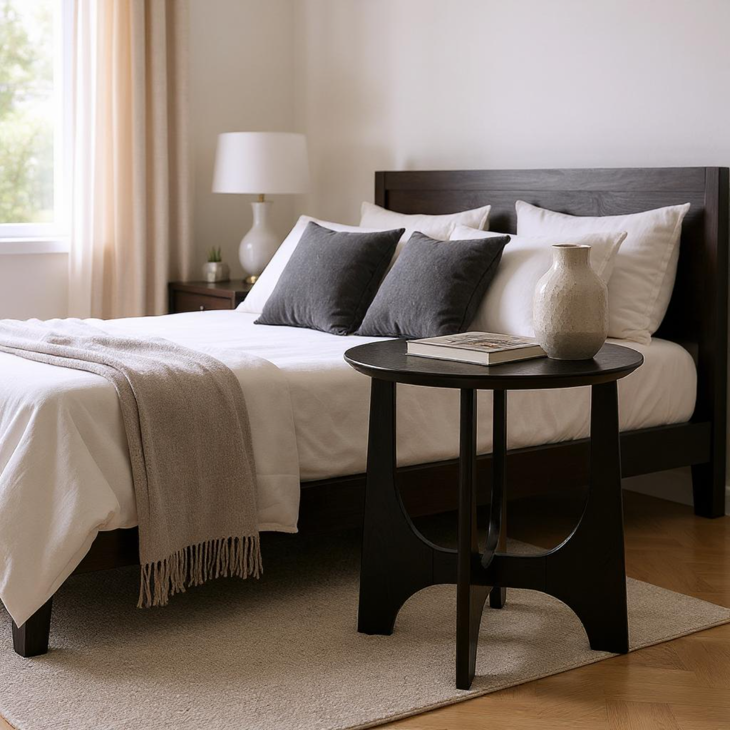 Harlan Side Table with Curved Base